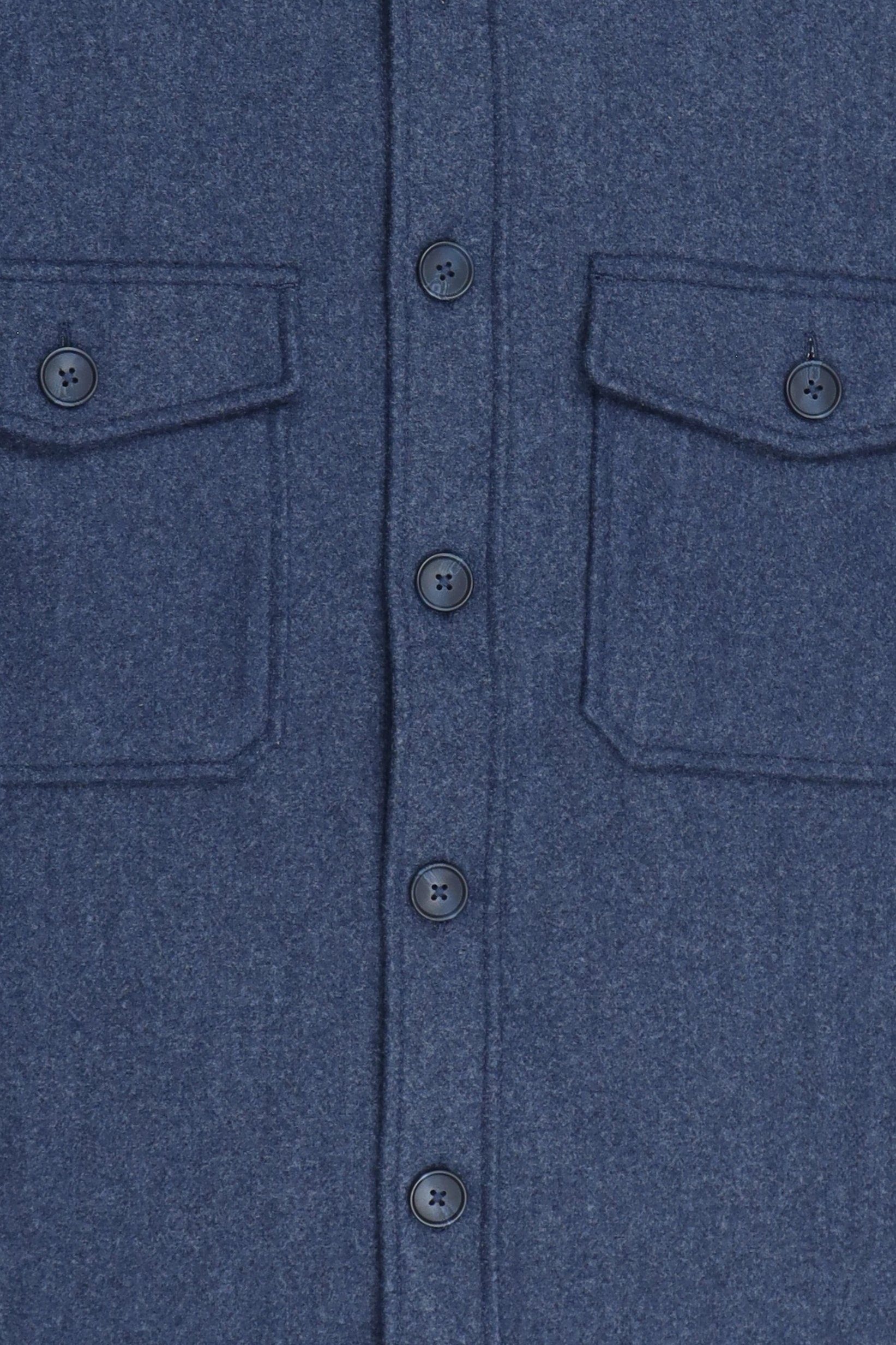 Men Regular Fit Long Sleeve Heather Jacket Shirt, Navy