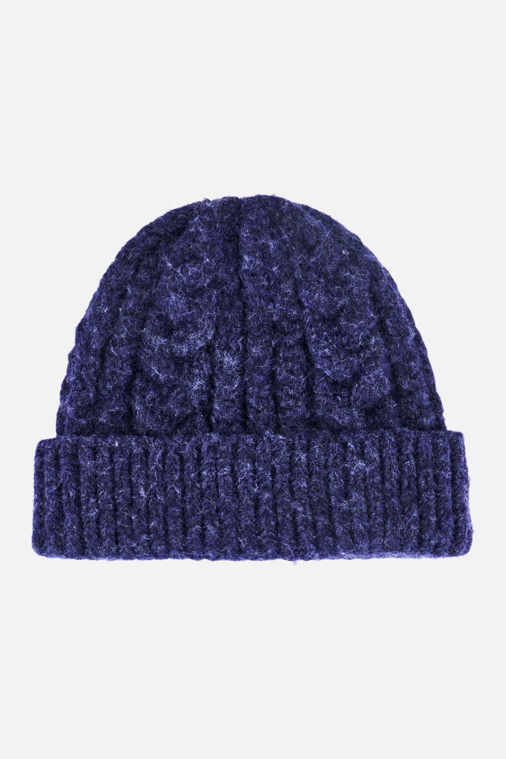 Men Knitted Beanie Hat, Navy