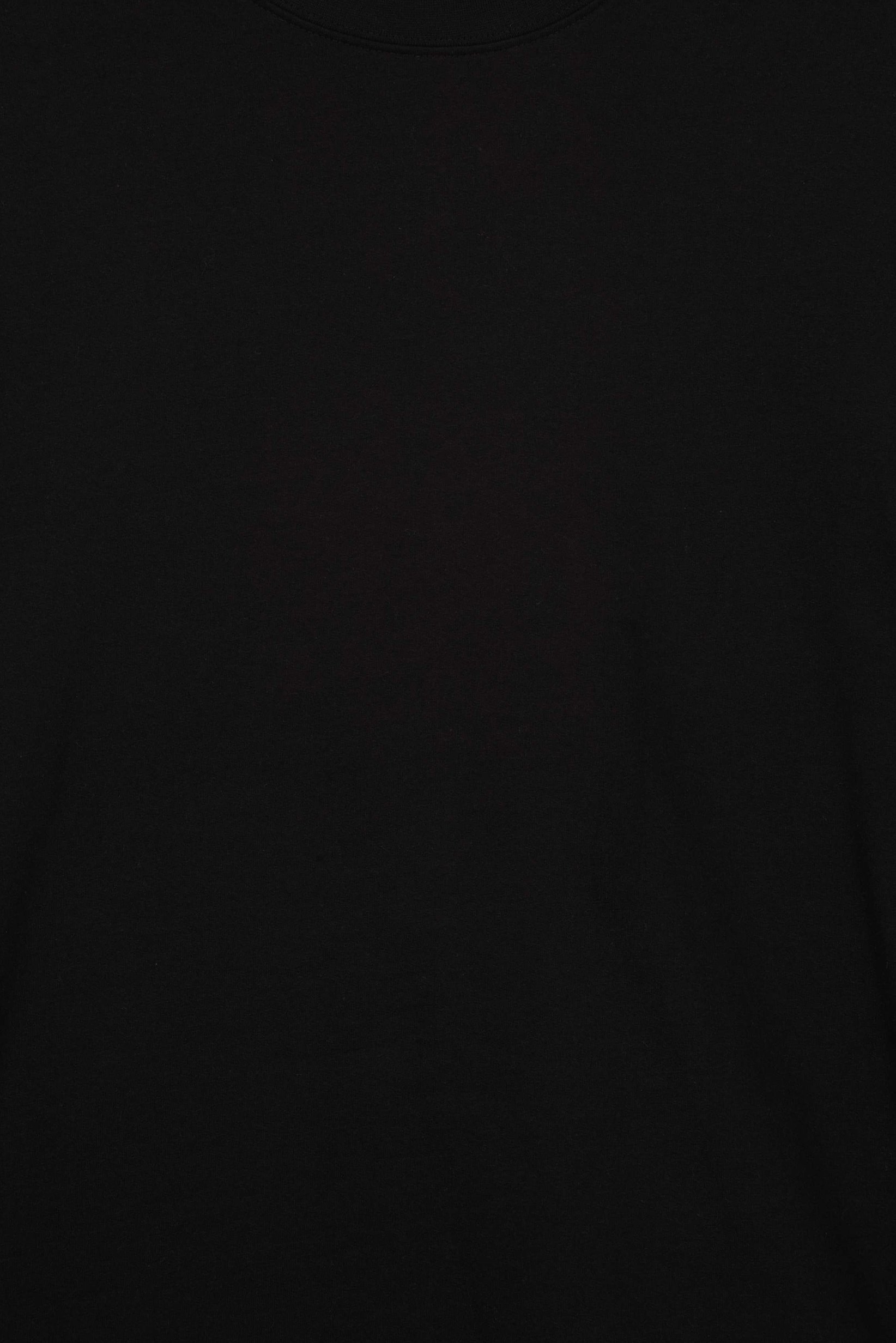Men Crew Neck Solid Long Sleeve Sweatshirt, Black