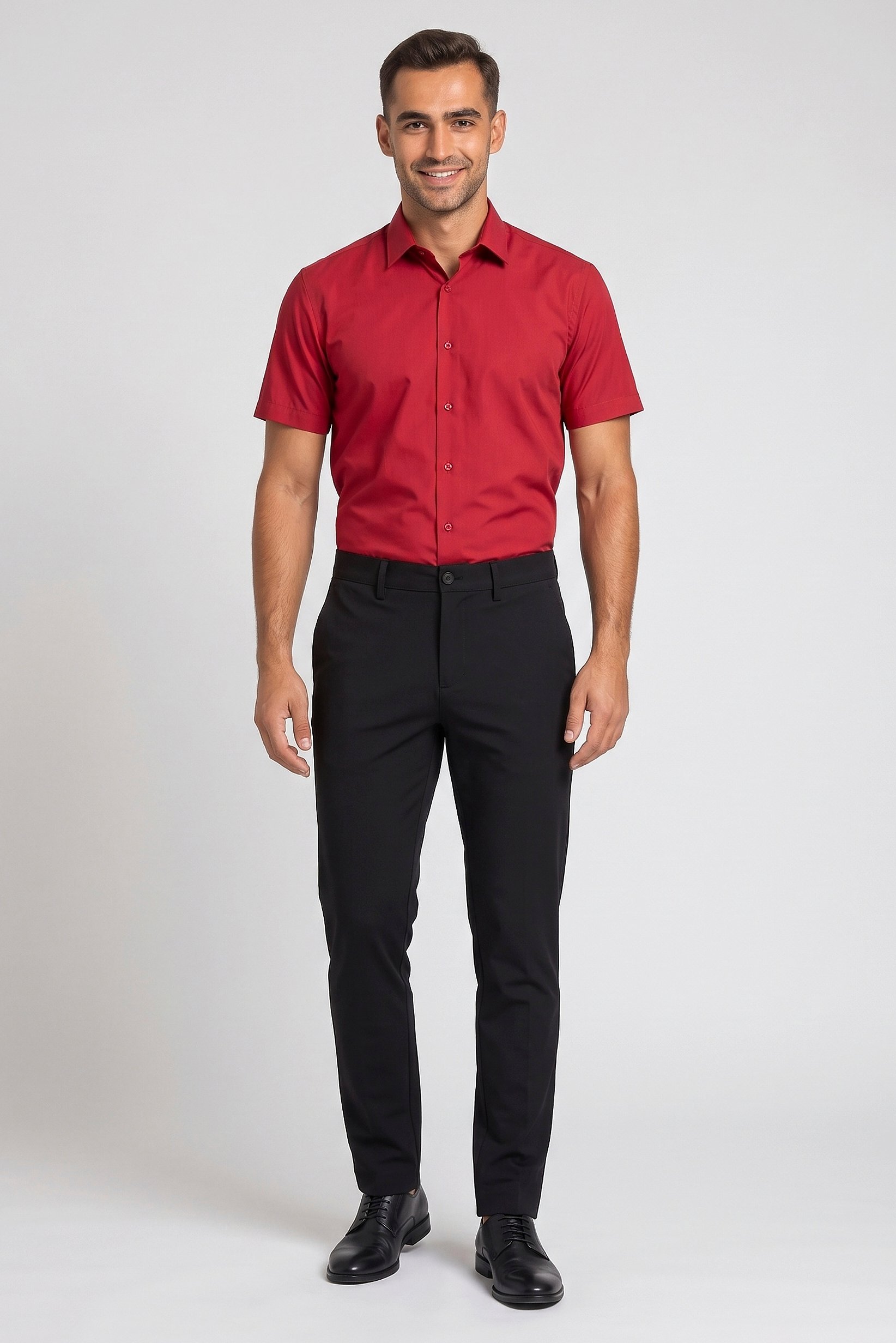 Men Skinny Fit Plain Chino Pants, Black