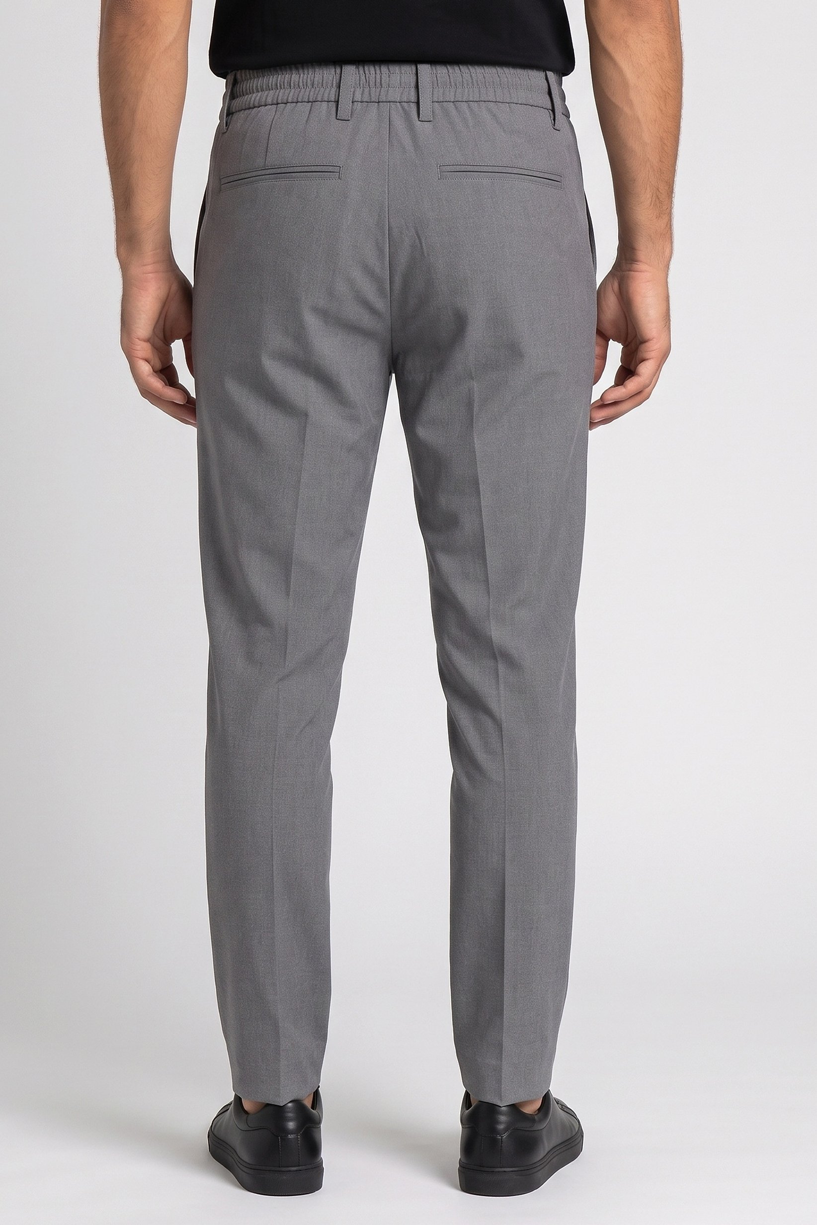 Men Regular Fit Heather Chino Pants, Grey