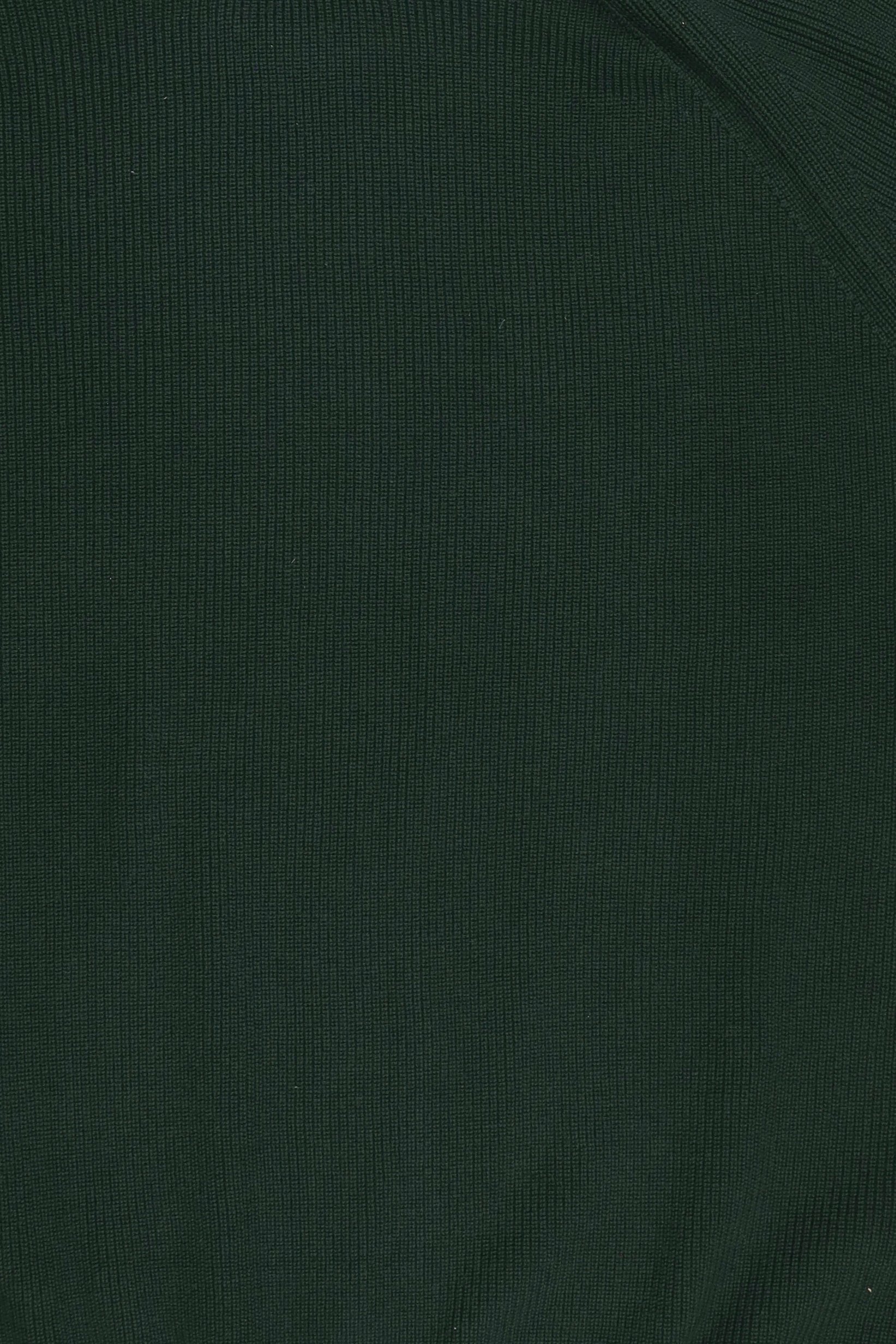 Men Crew Neck Knitted Sweater, Dark Green