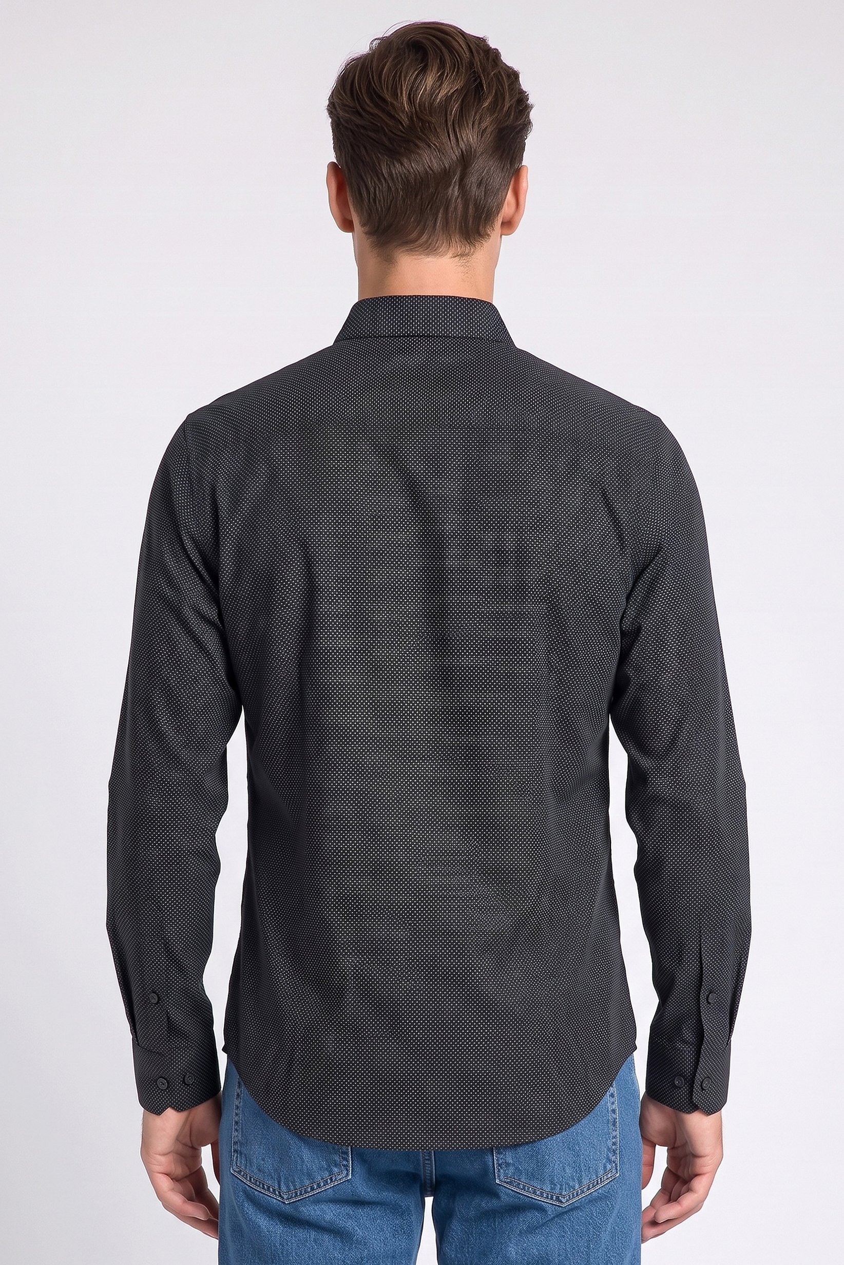 Men Regular Fit Micro Dots Long Sleeve Casual Shirt, Multicolor