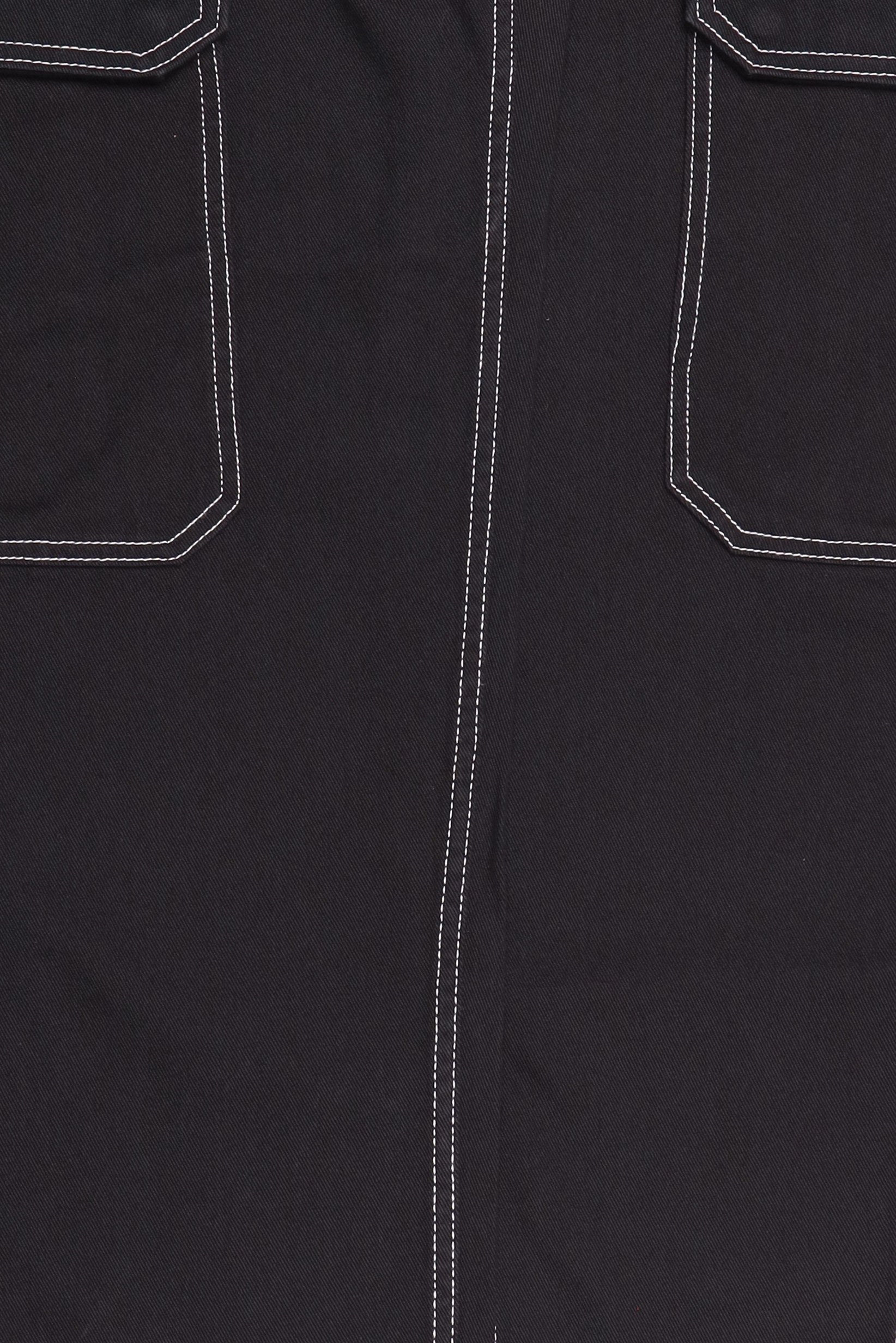 Men Loose Fit Solid Non Stretch Cargo Jeans, Black