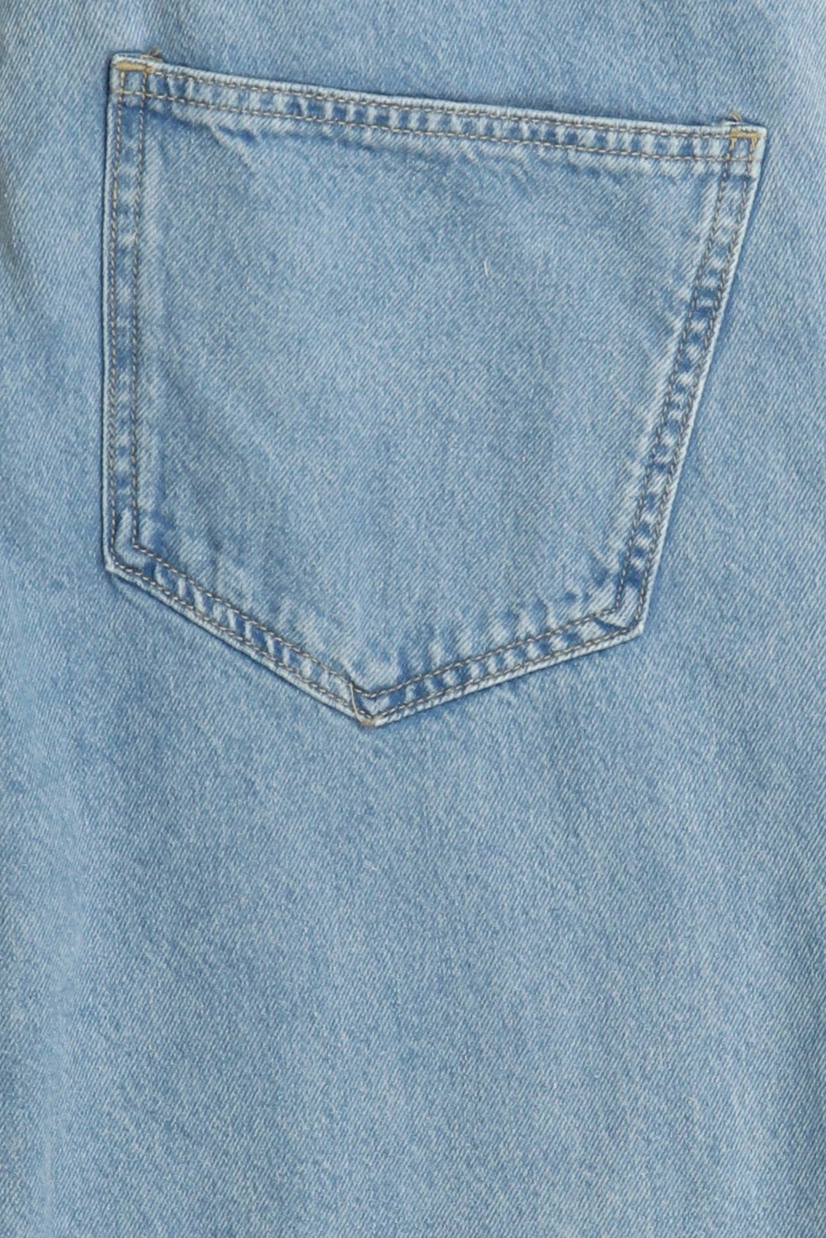 Men Baggy Fit Washed No Stretch Jeans, Blue