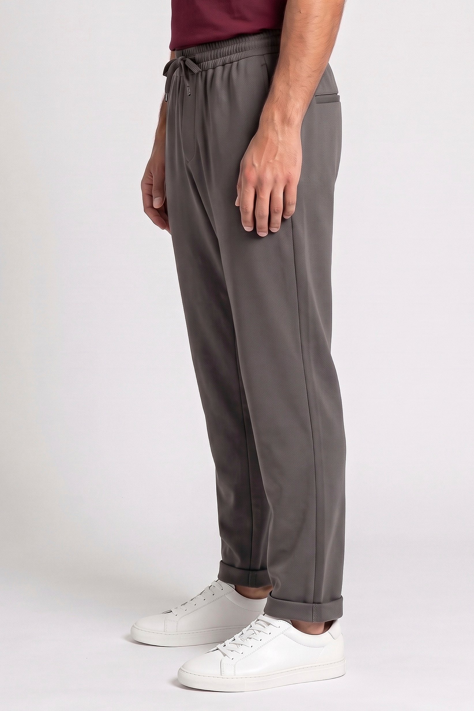 Men Regular Fit Solid Sweatpants, Grey