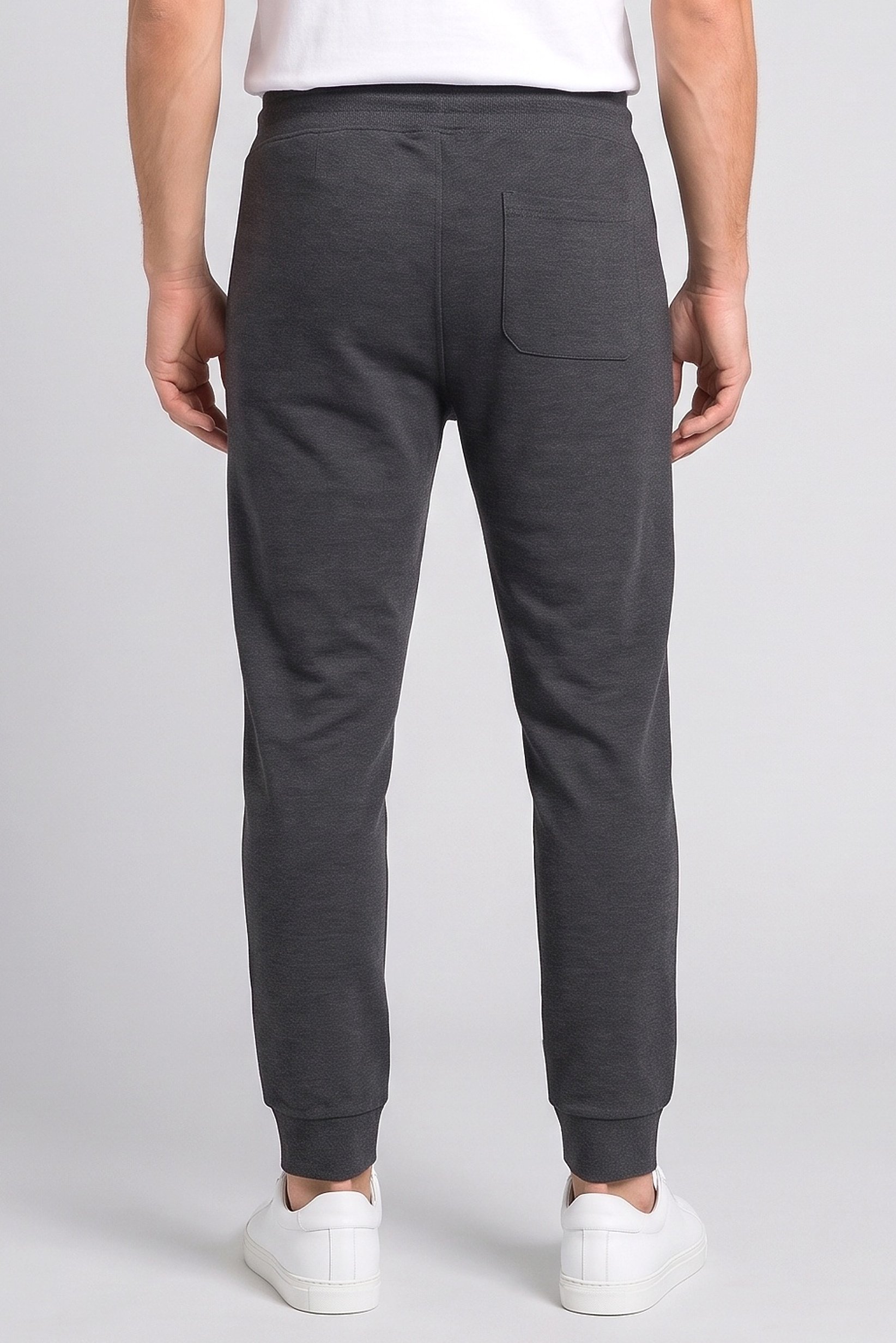 Men Regular Fit Textured Sweatpants, Dark Grey