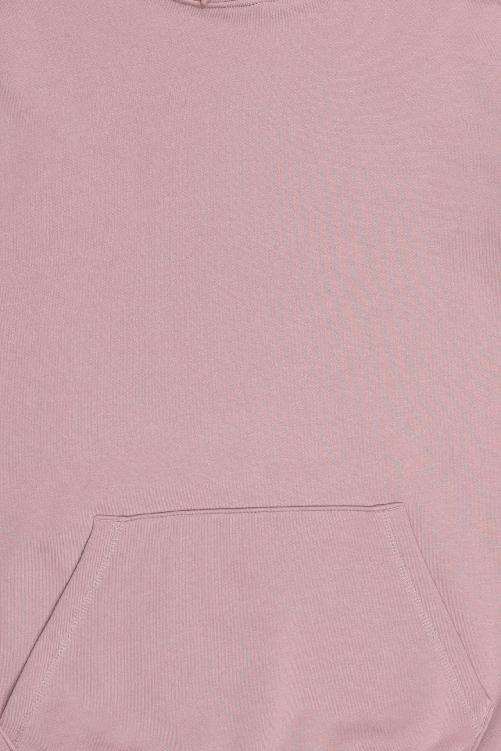 Men Solid Long Sleeve Hoodie, Light Pink