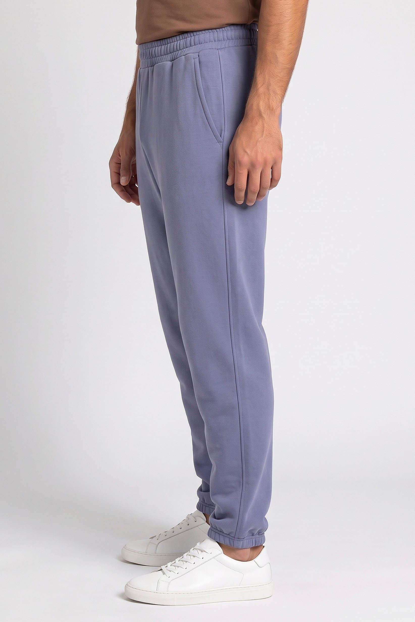 Men Oversized Solid Jogger Pants, Slate Blue