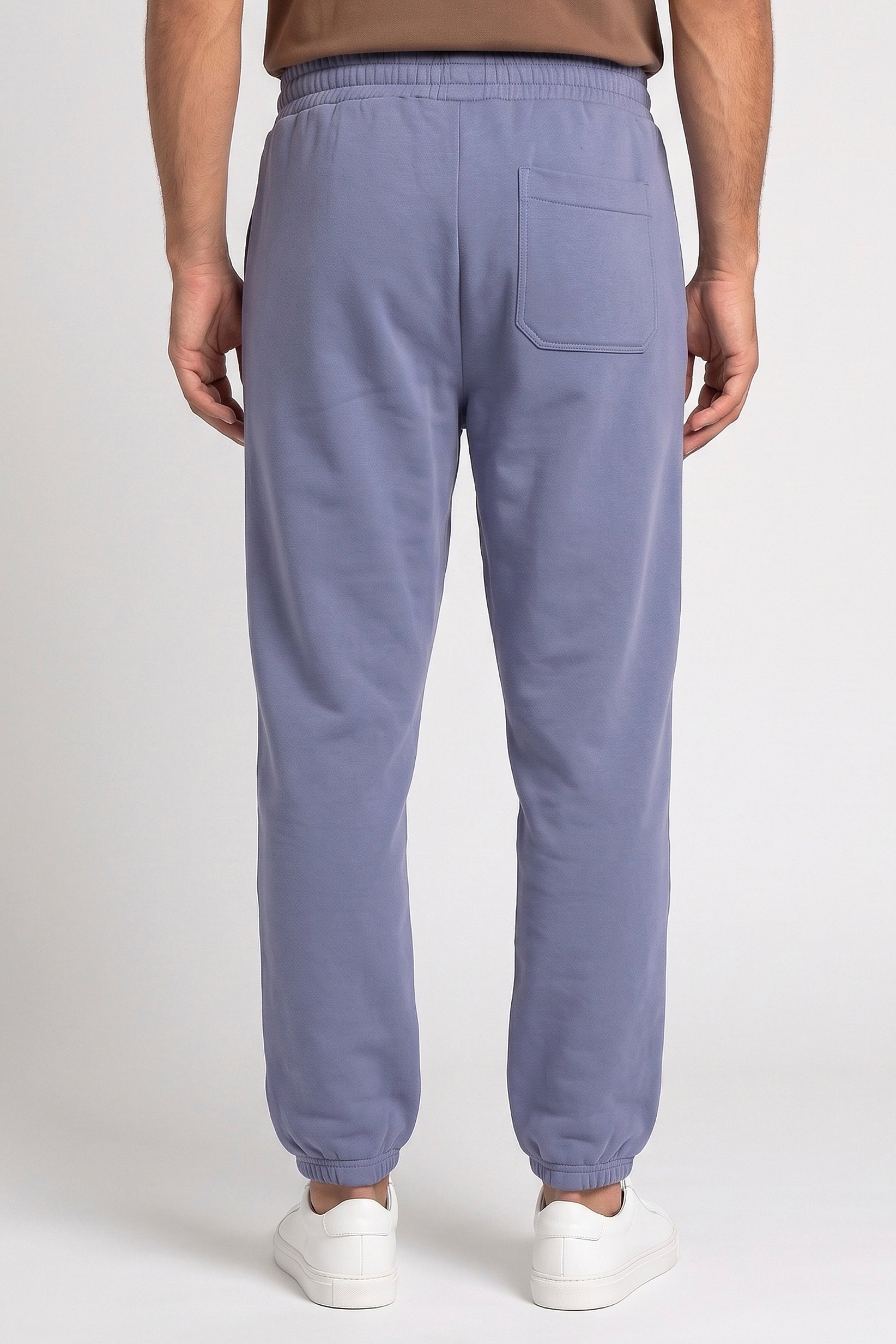Men Oversized Solid Jogger Pants, Slate Blue
