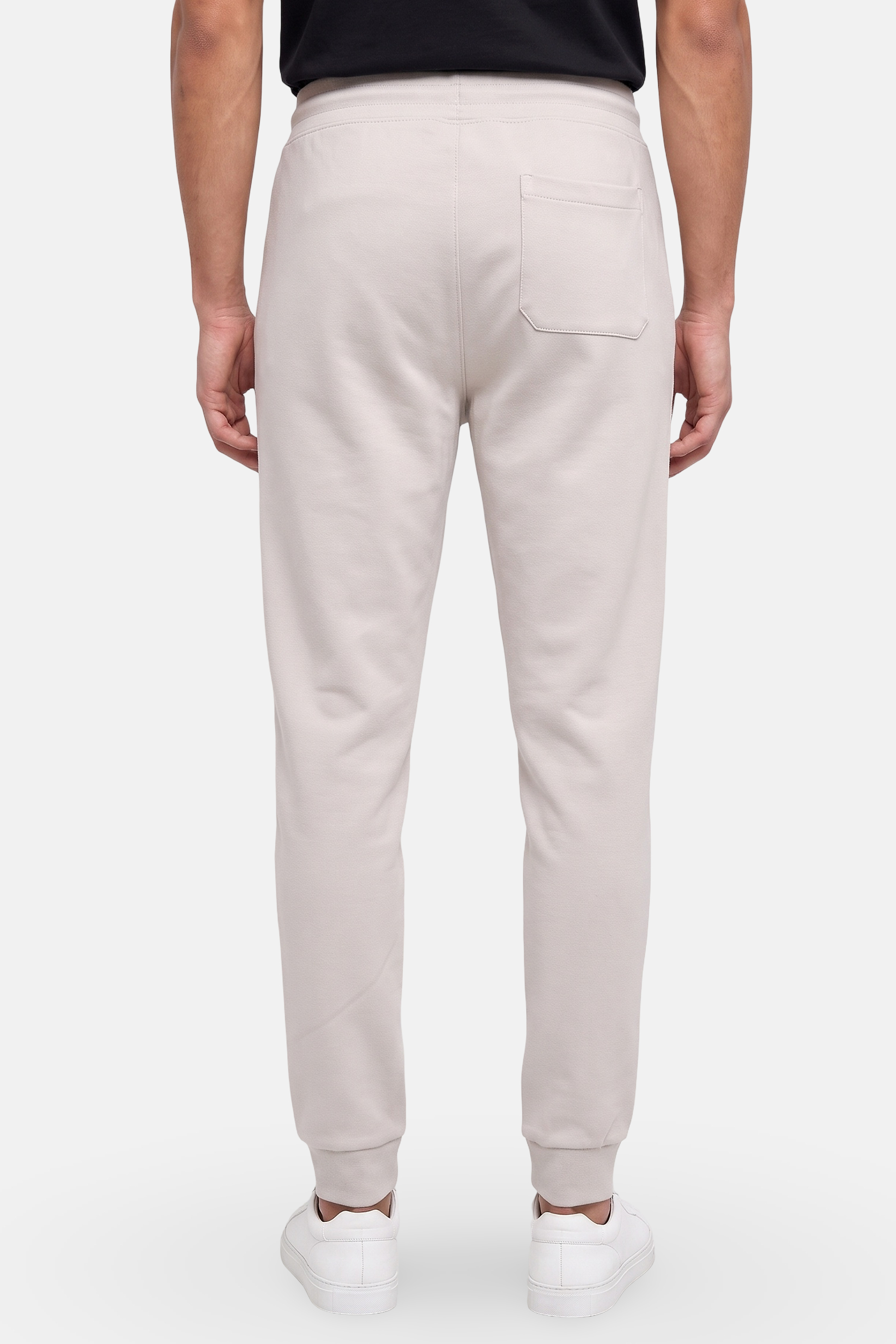 Men Regular Fit Textured Sweatpants, Beige
