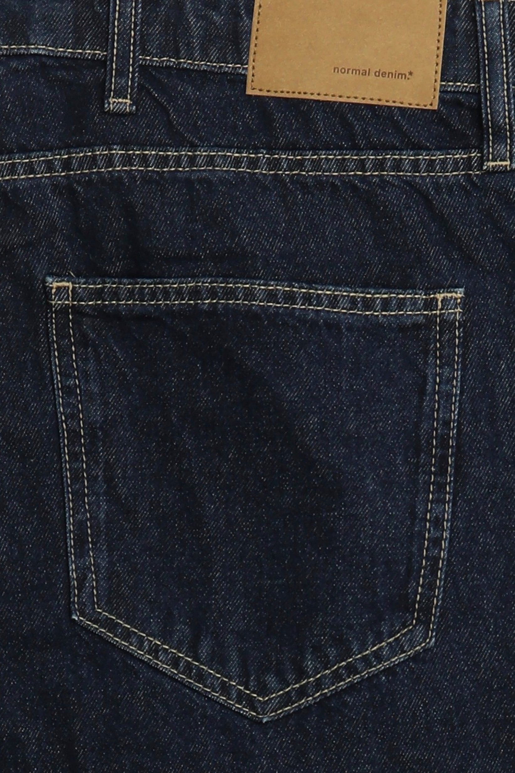 Men Loose Fit Washed No Stretch Jeans, Navy