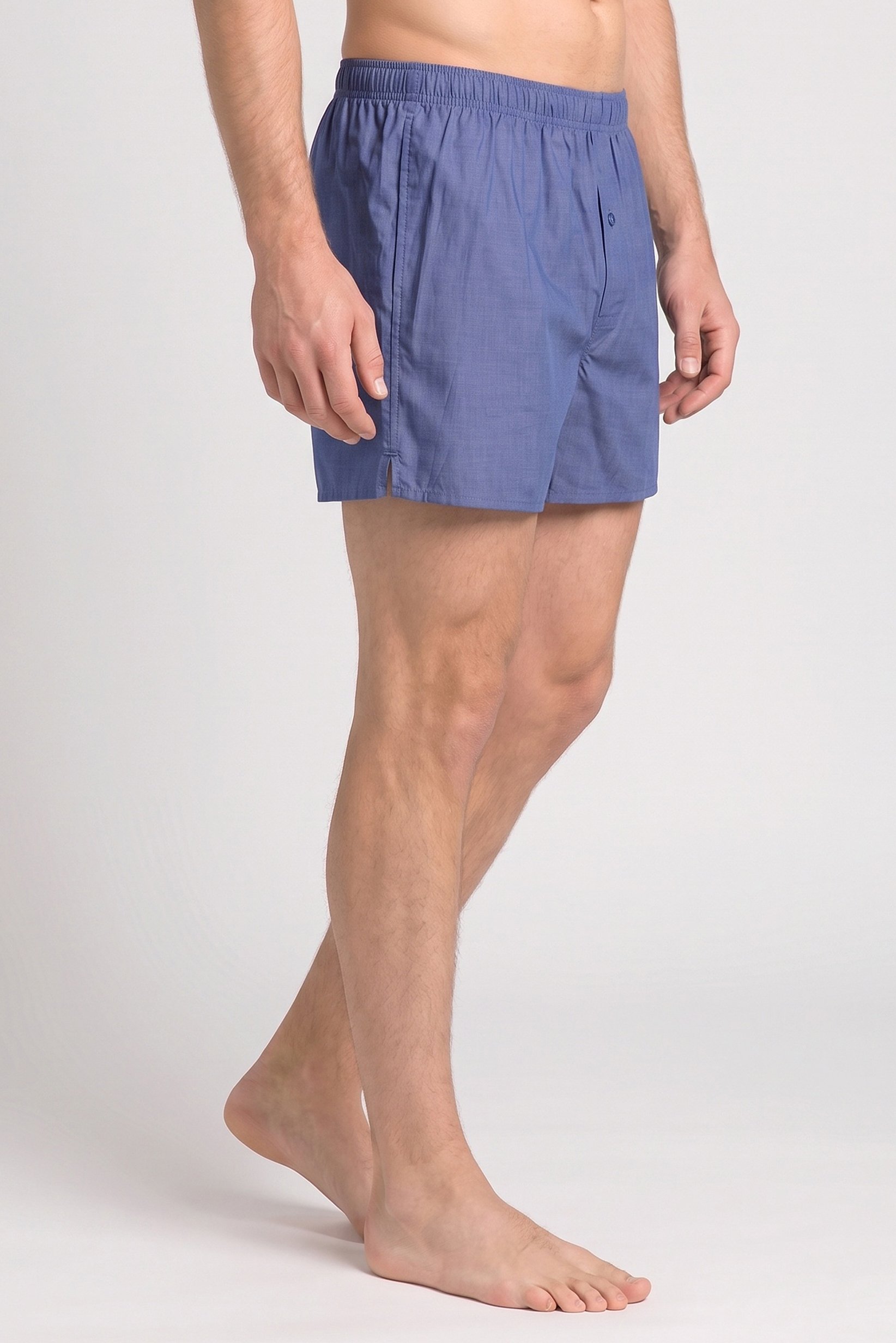 Men Solid Pull On Boxer, Blue