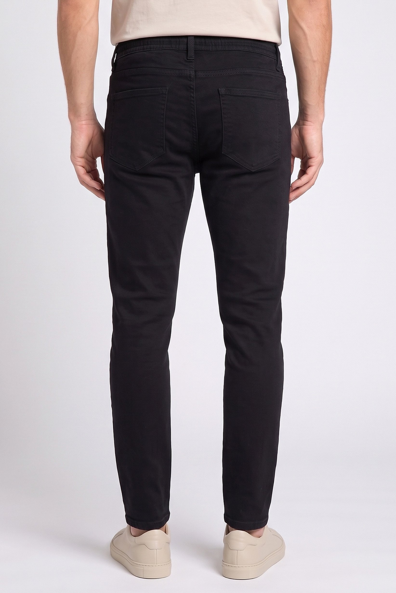 Men Slim Fit Washed Stretchable Denim Jeans, Black