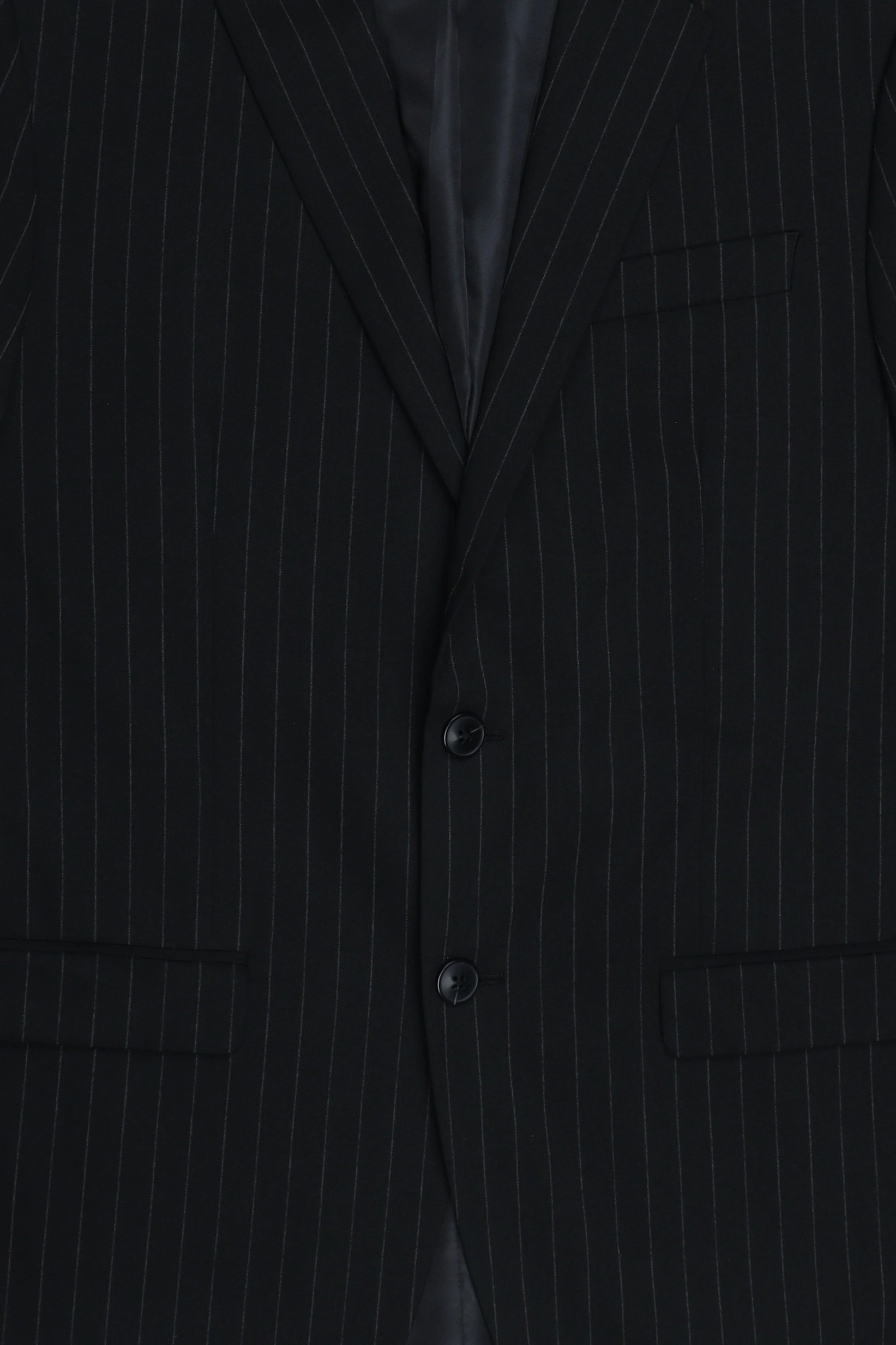 Men Slim Fit Stripe Casual Blazer, Black