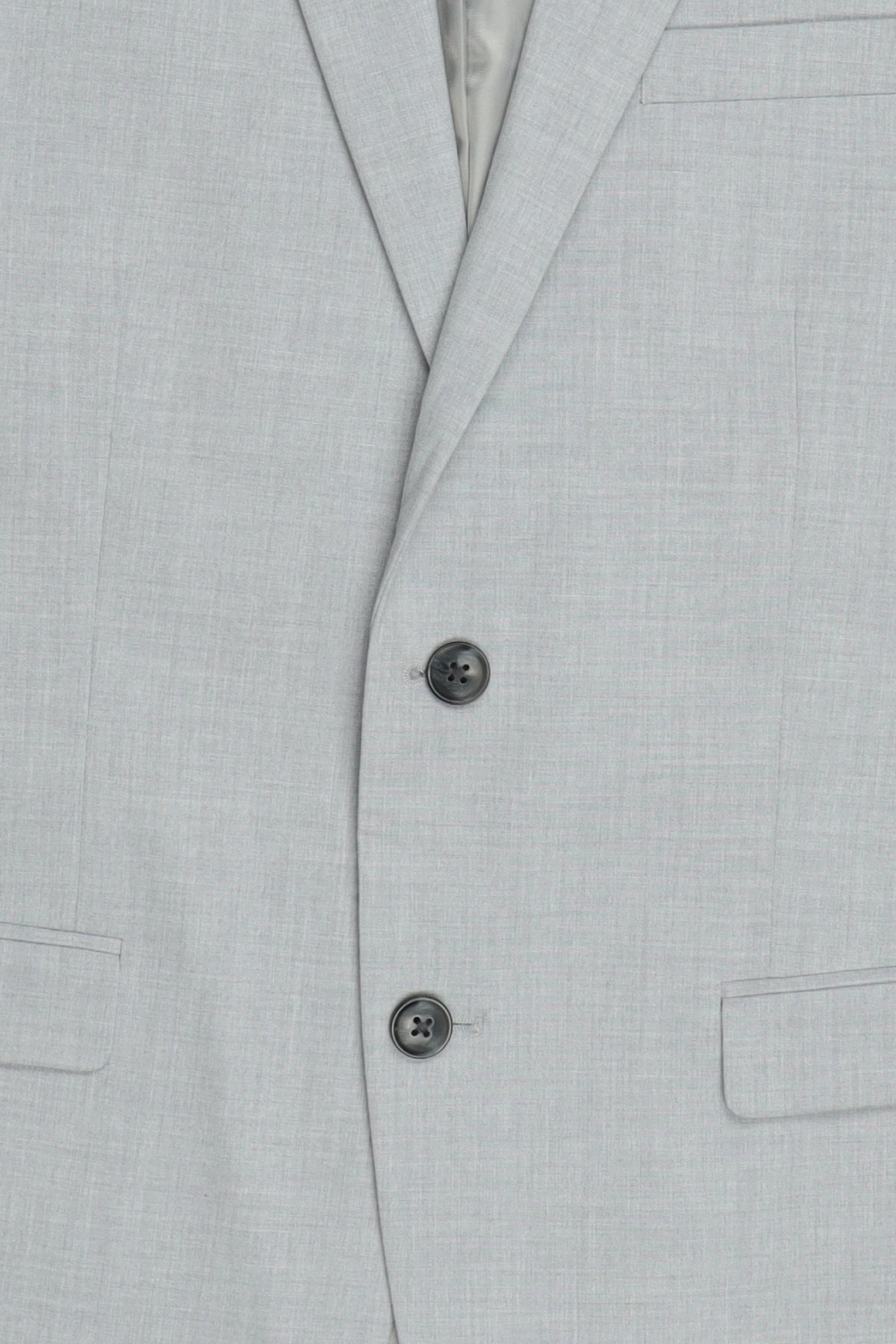 Men Slim Fit Plain Casual Blazer, Light Grey