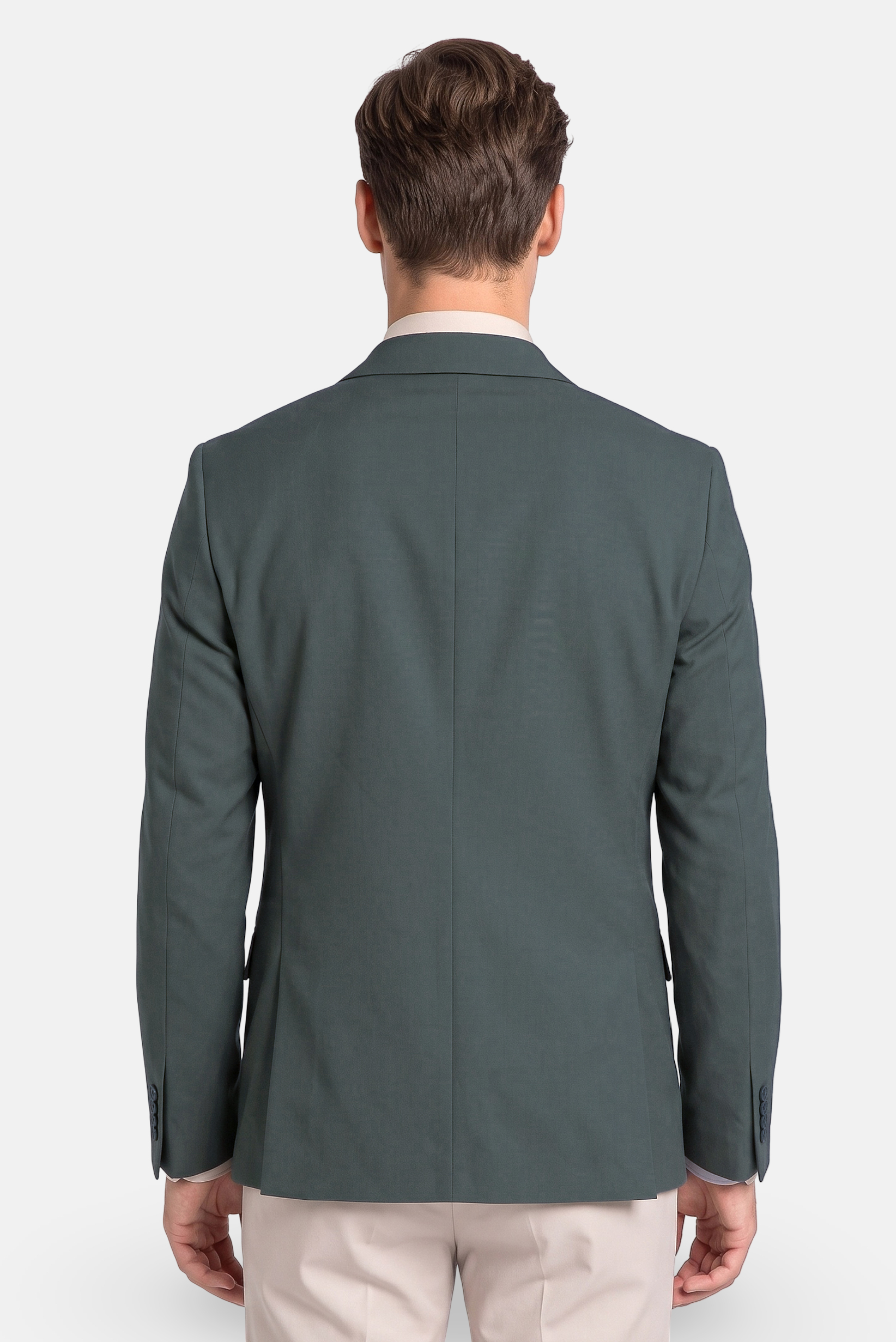 Men Slim Fit Solid Casual Blazer, Olive