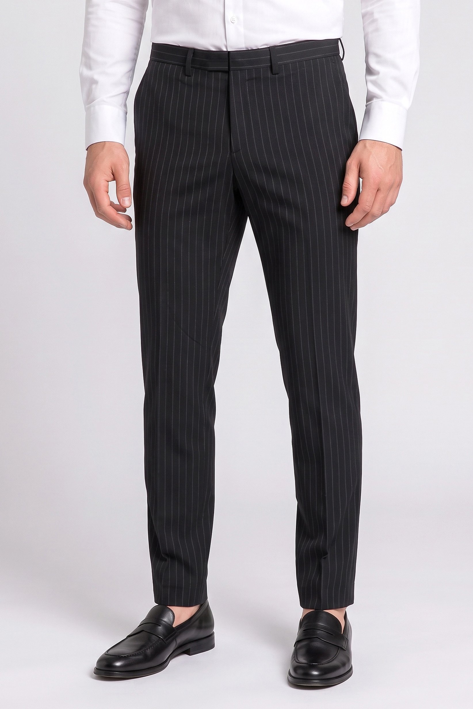 Men Slim Fit Stripe Dress Pants, Multicolor