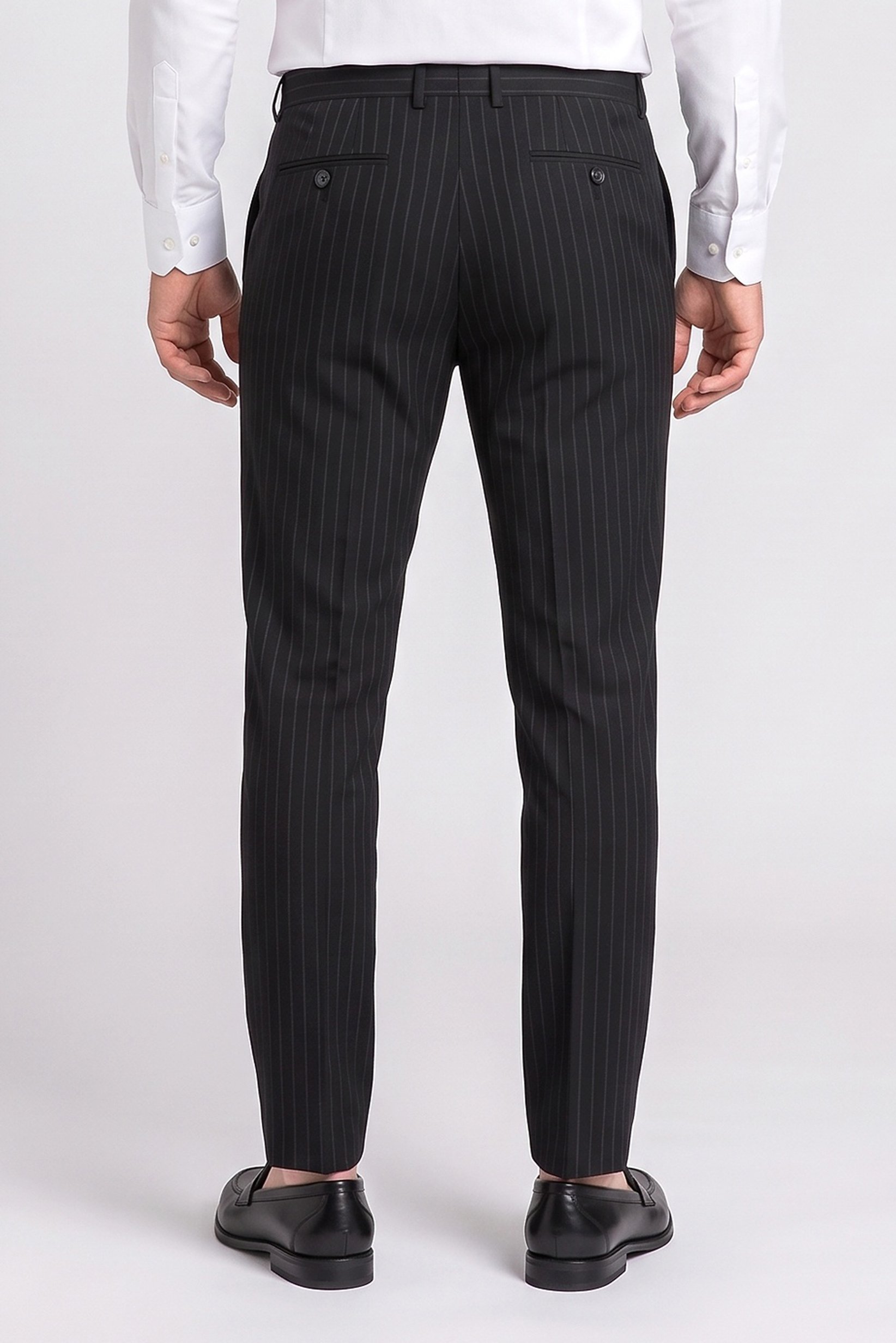 Men Slim Fit Stripe Dress Pants, Multicolor