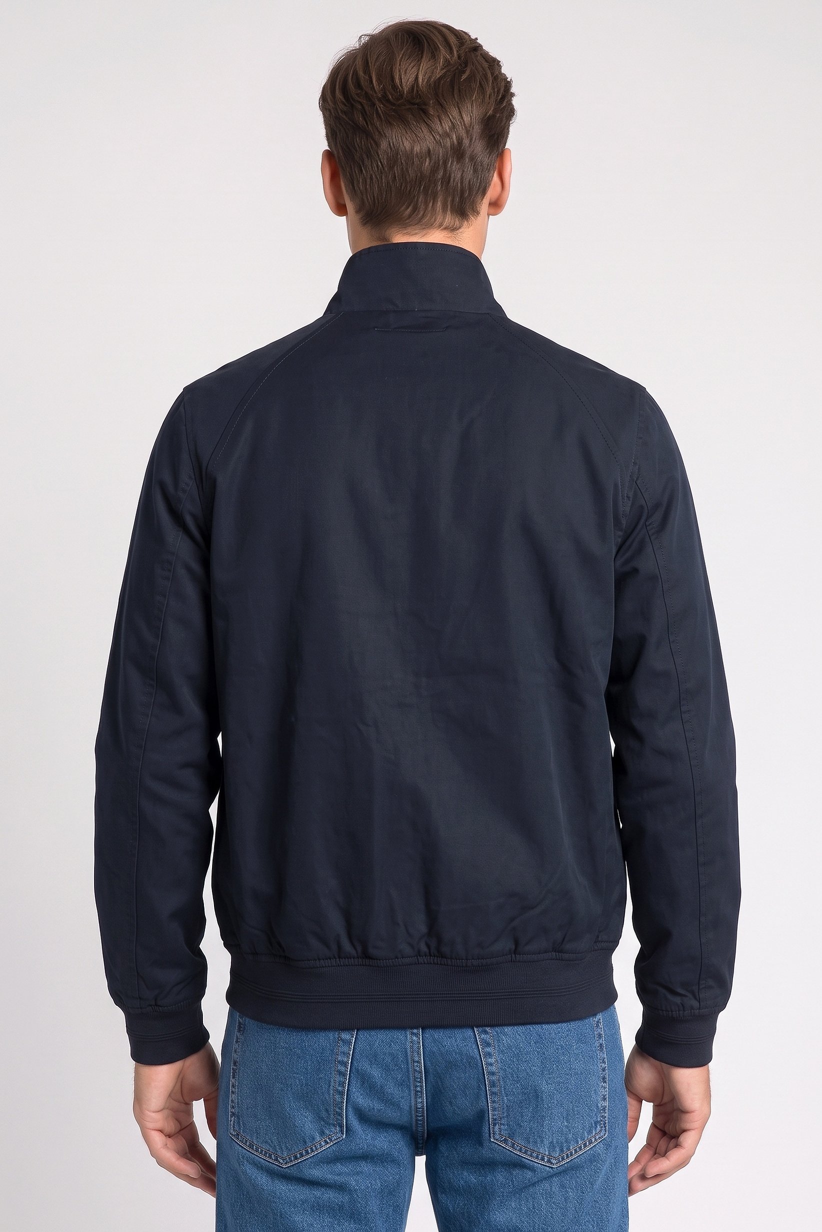 Men Plain Windbreaker Jacket, Navy