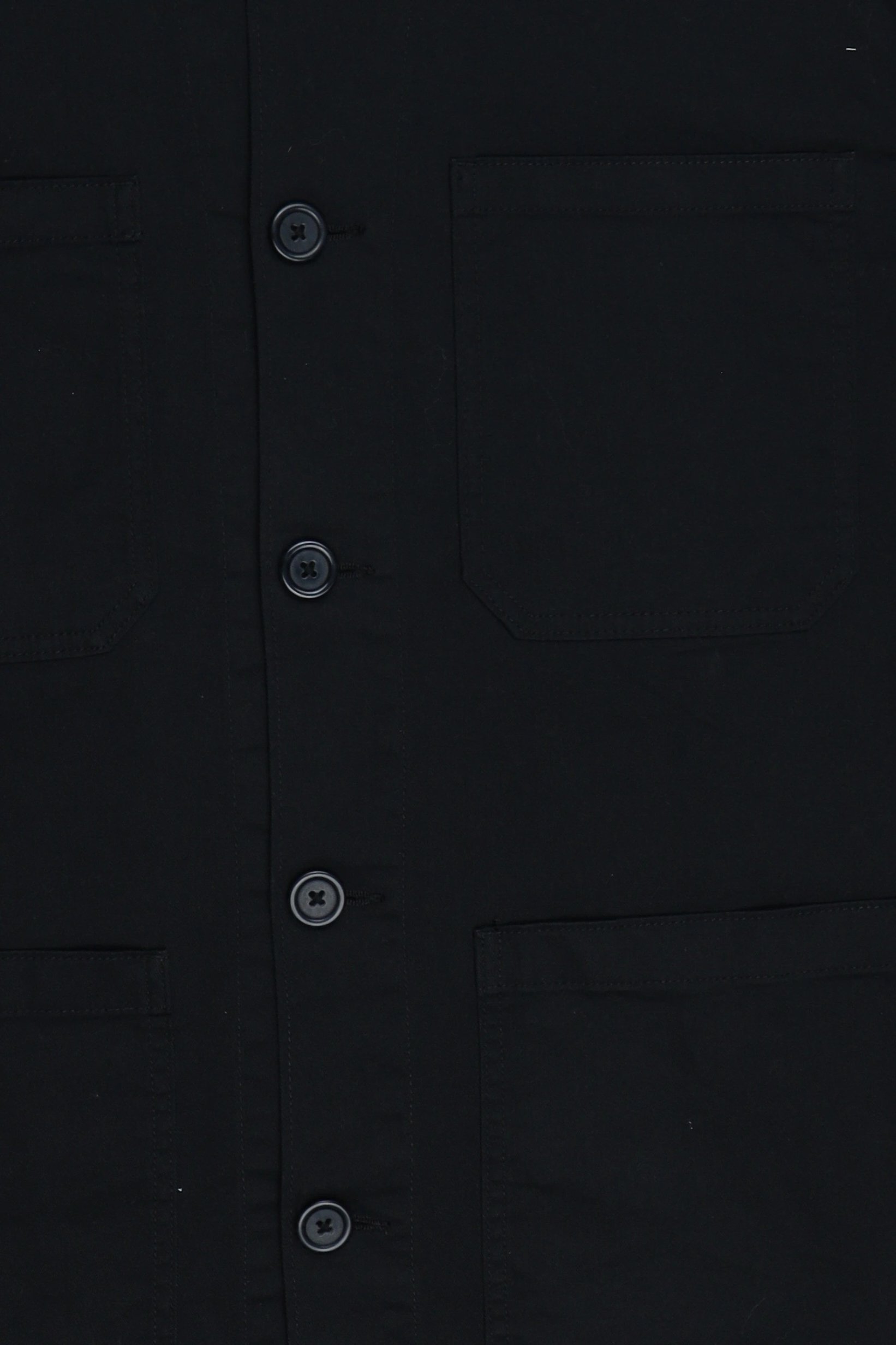 Men Regular Fit Plain long Sleeve Jacket Shirt, Black
