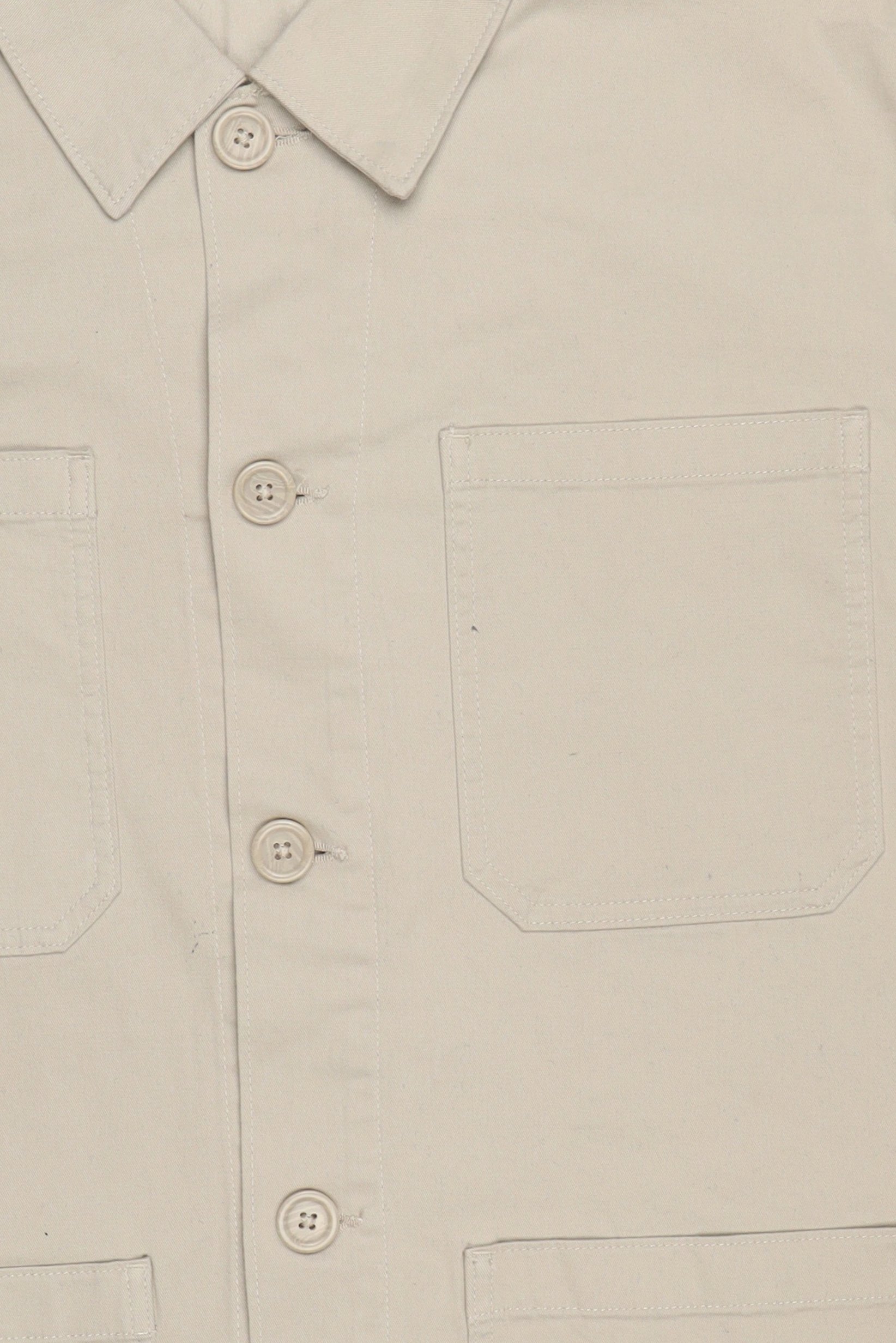 Men Solid Jacket Shirt, Beige