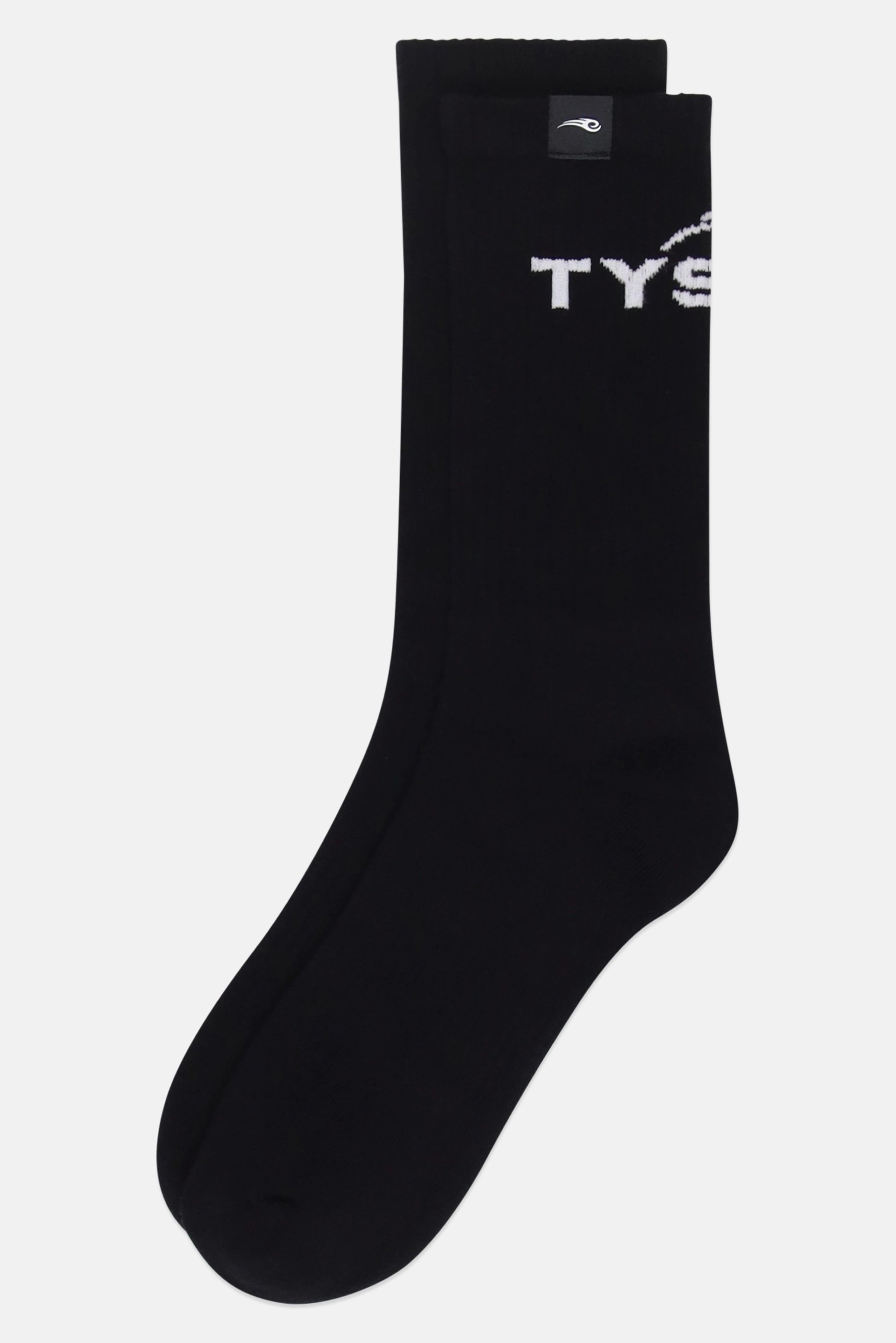 Men Brand Logo High Socks, Black