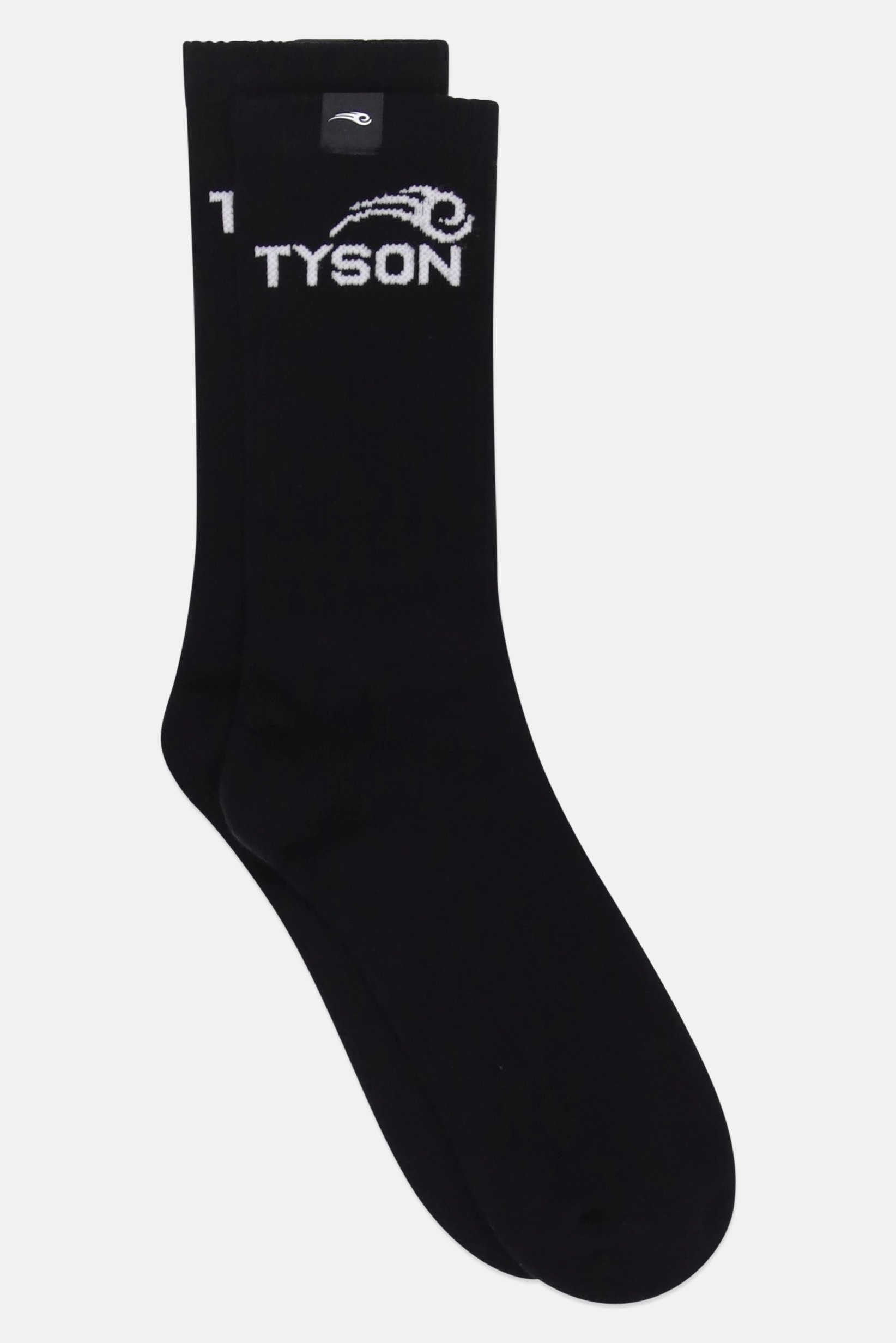 Celio x Tyson Men Brand Logo Crew Socks, Black