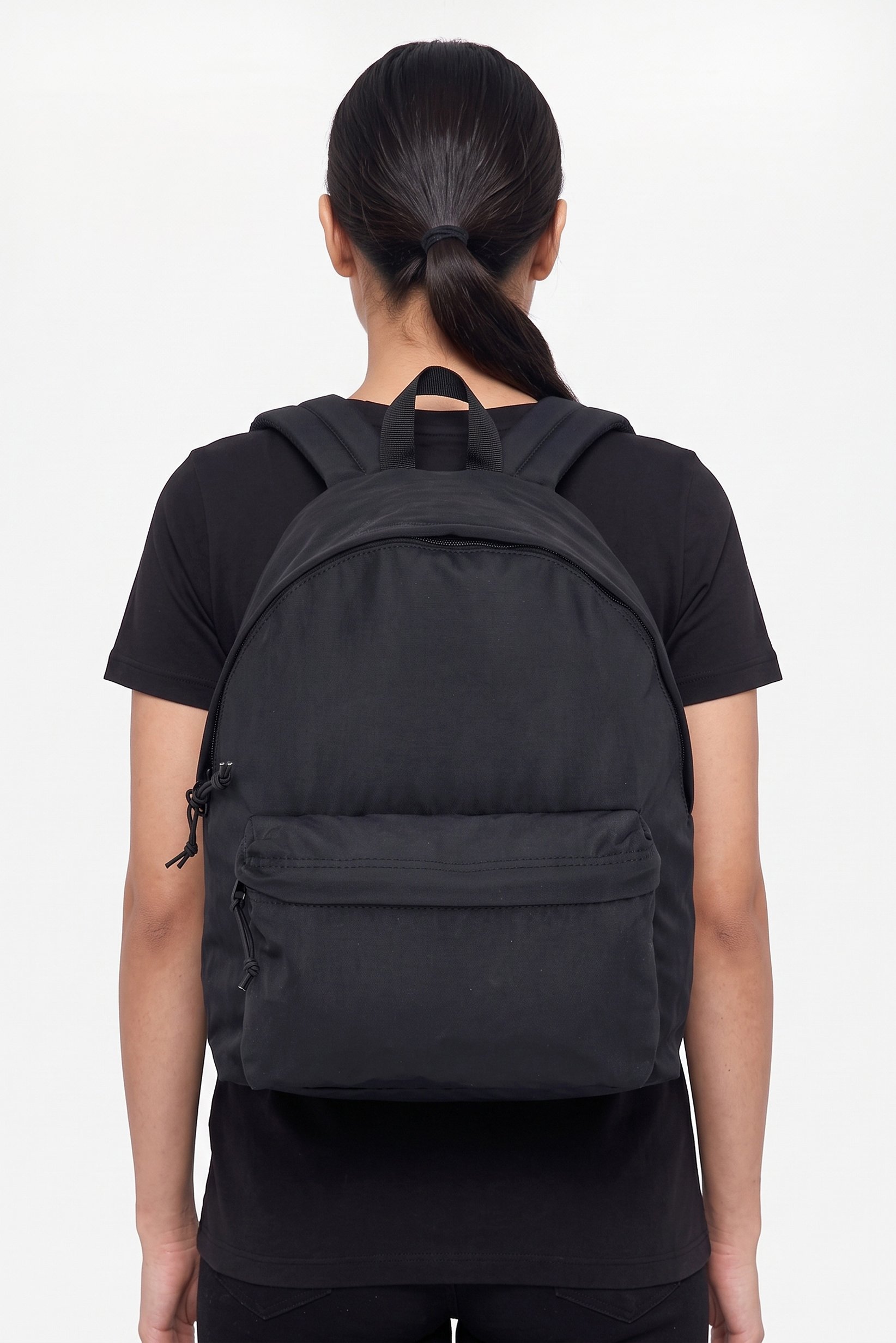 Women Plain Backpack, Black
