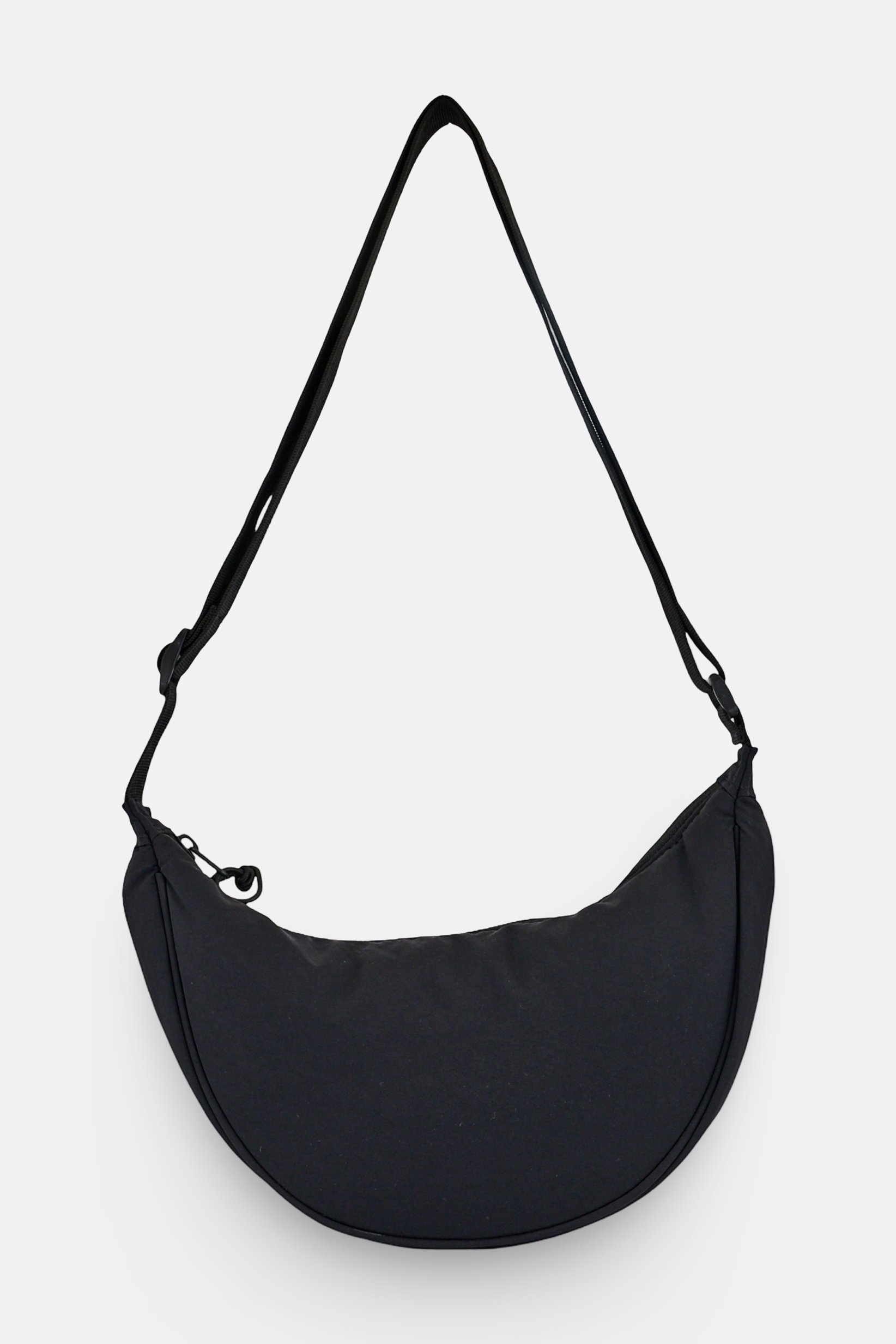 Men Plain Cross Body Bag, Black