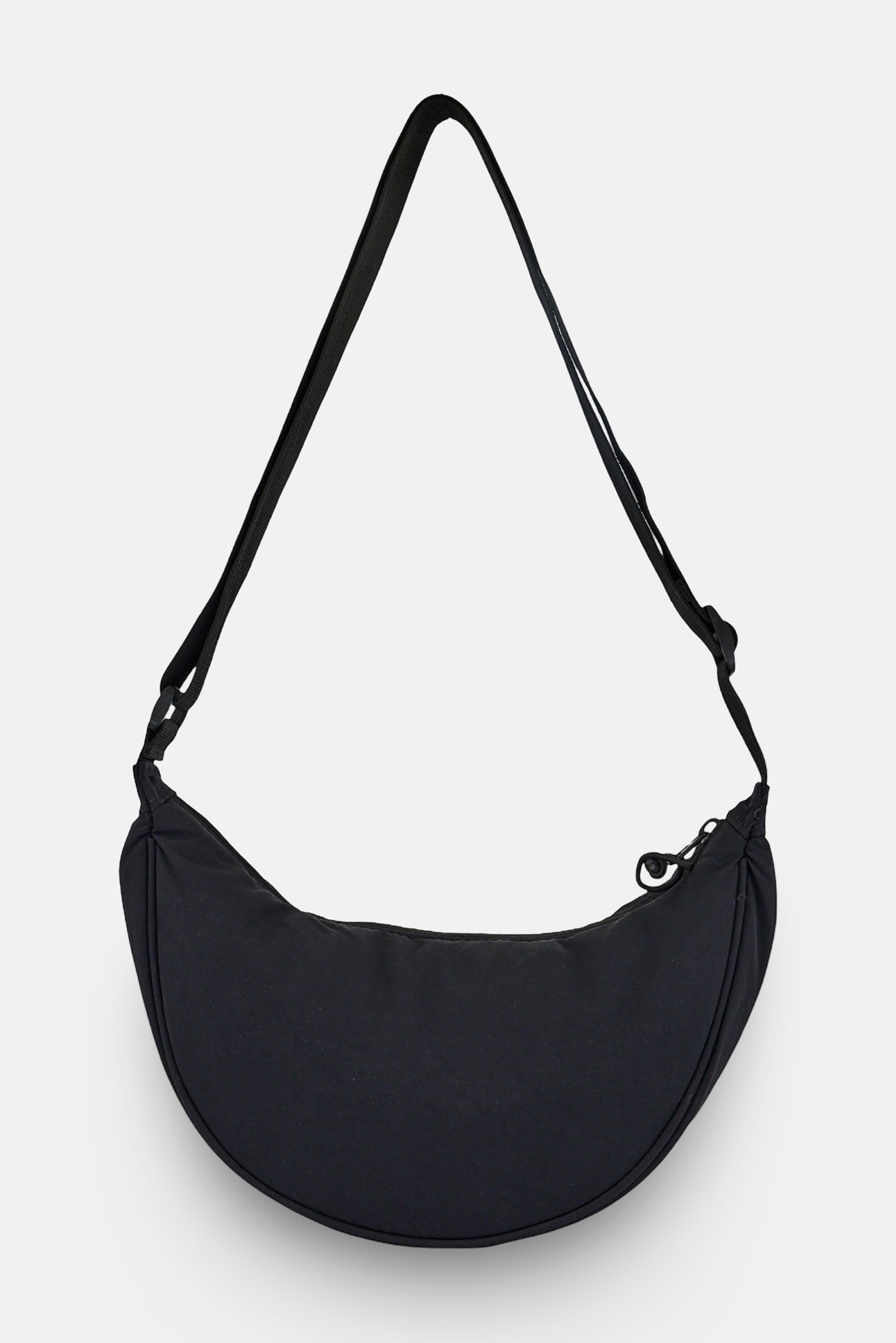 Men Plain Cross Body Bag, Black