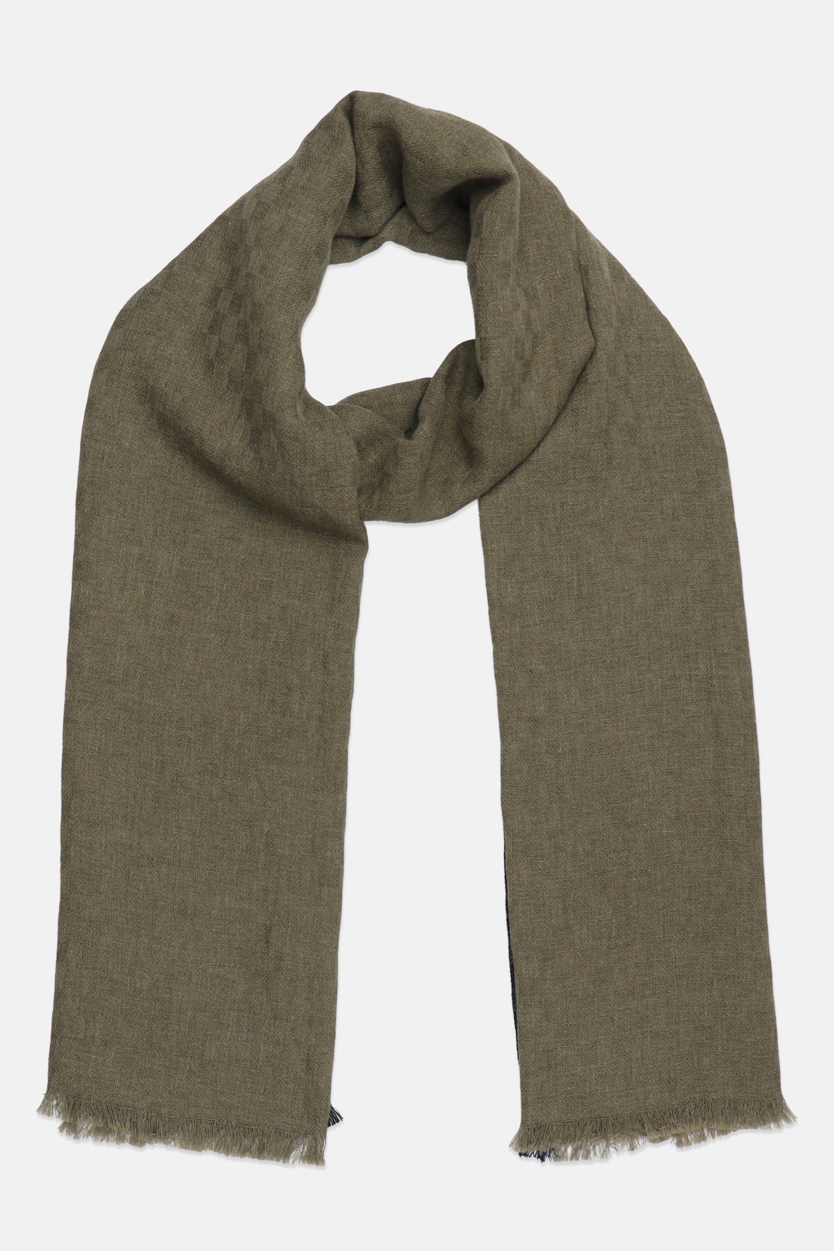 Men Textured Scarf, Olive
