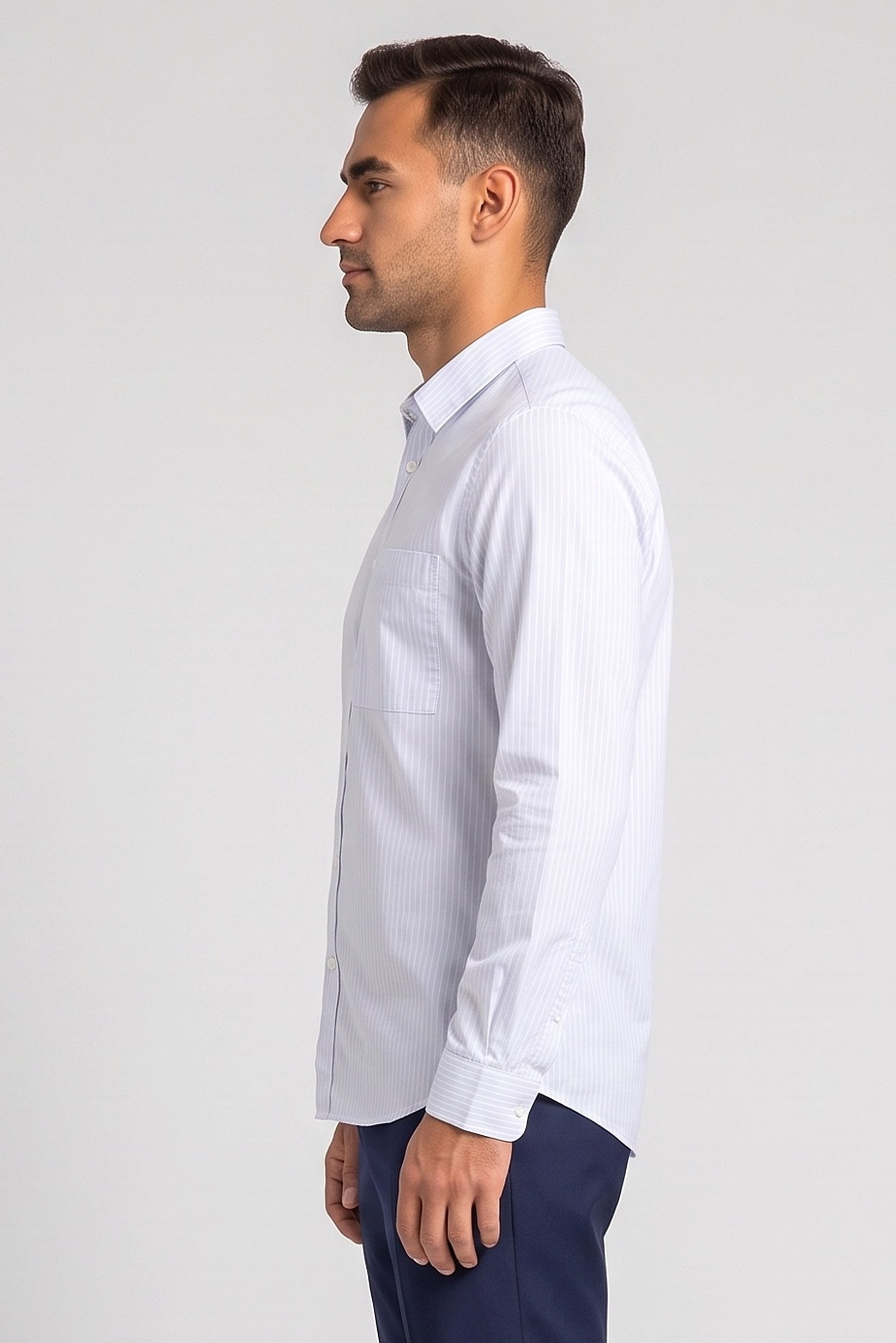 Men Regular Fit Stripe Long Sleeve Casual Shirt, Multicolor
