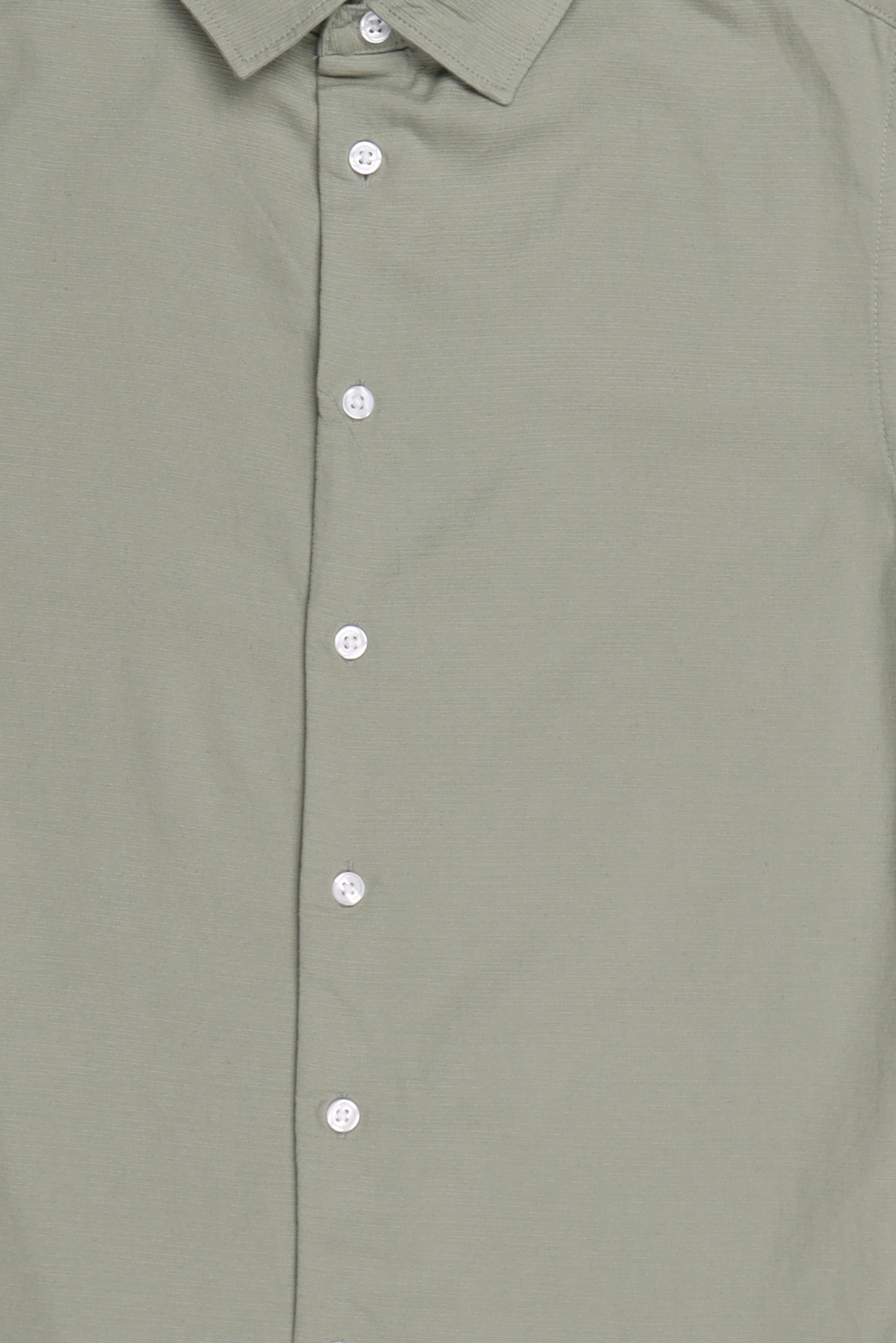 Men Regular Fit Long Sleeve Plain Casual Shirt, Sage