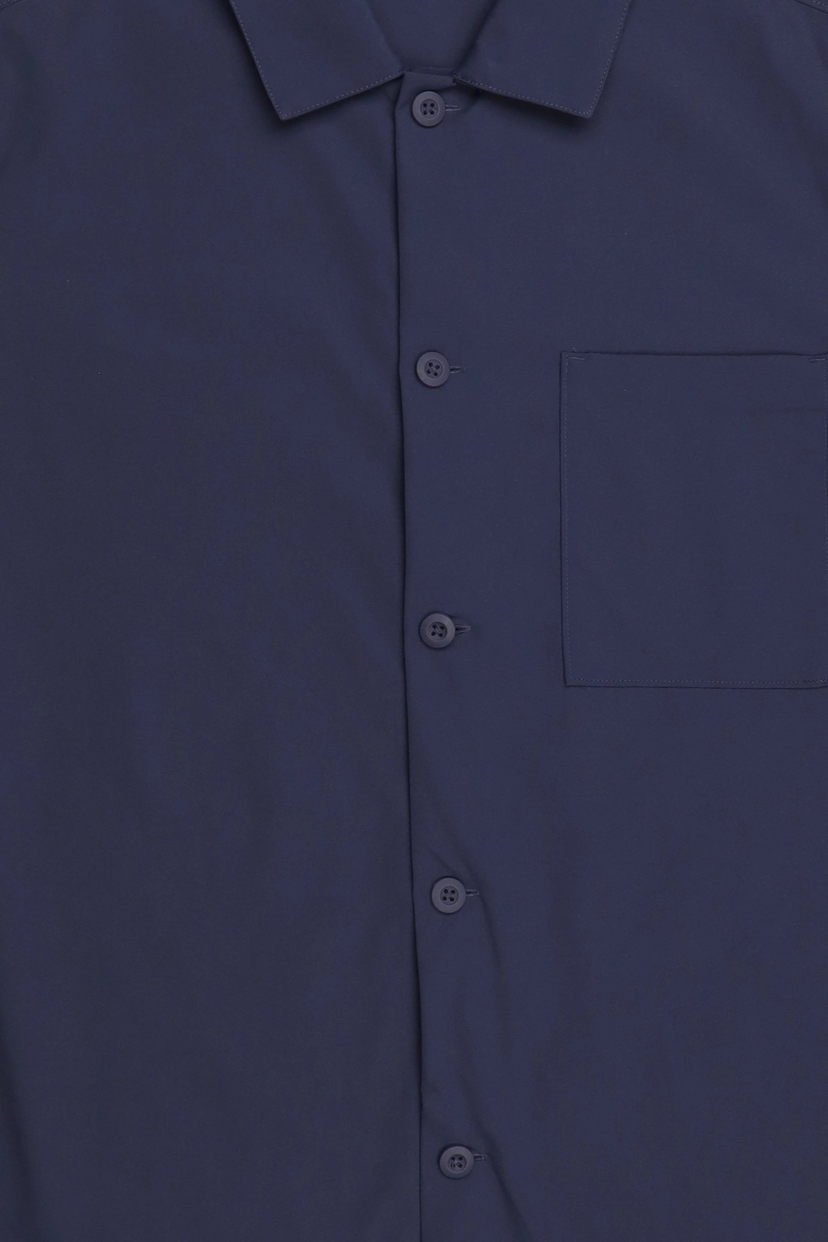 Men Regular Fit Long Sleeve Plain Casual Shirt, Deep Navy
