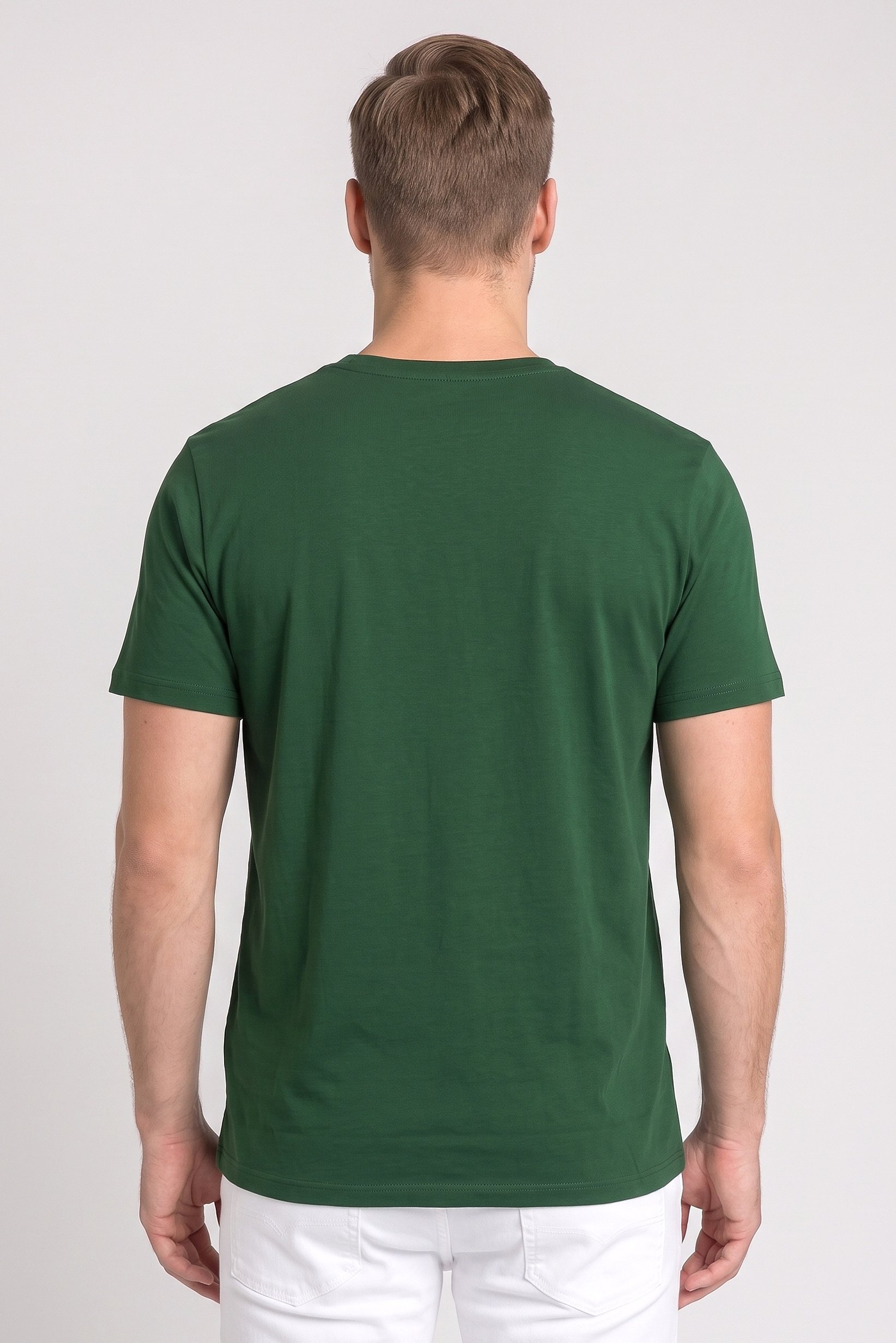 Men Crew Neck Short Sleeve Graphic Print T-Shirt, Green