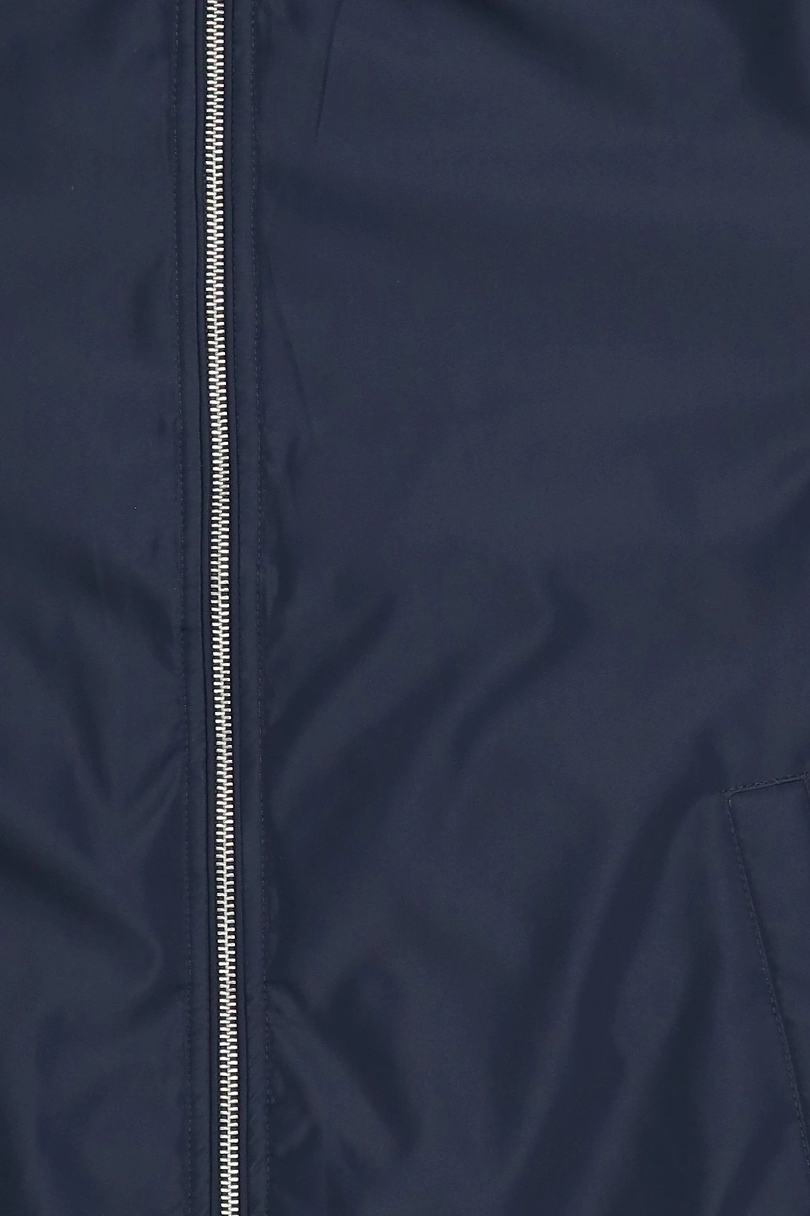 Men Solid Windbreaker Jacket, Navy