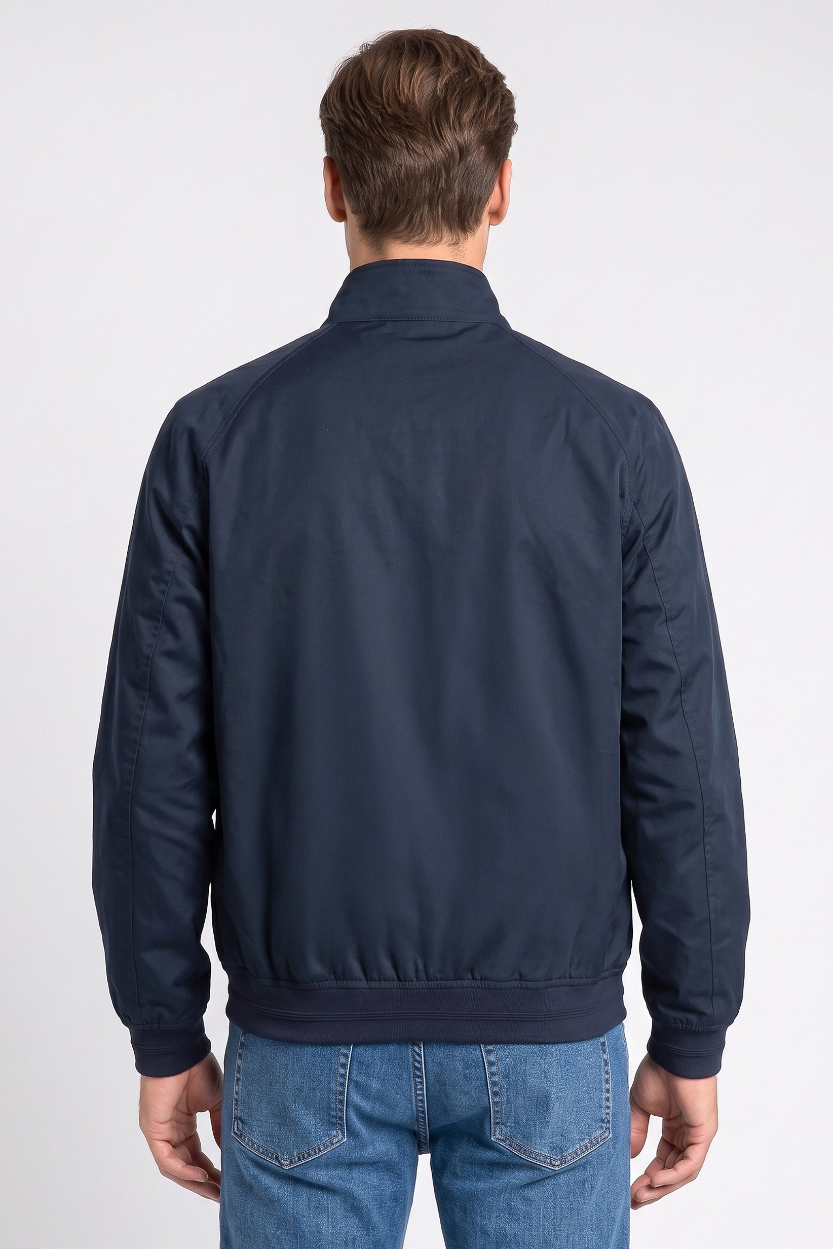 Men Solid Jacket Shirt, Navy