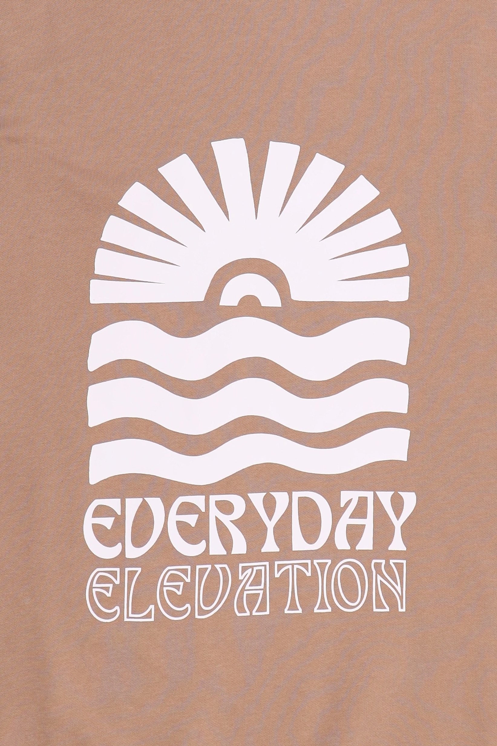 Men Crew Neck Long Sleeve Graphic Print Sweatshirt, Tan