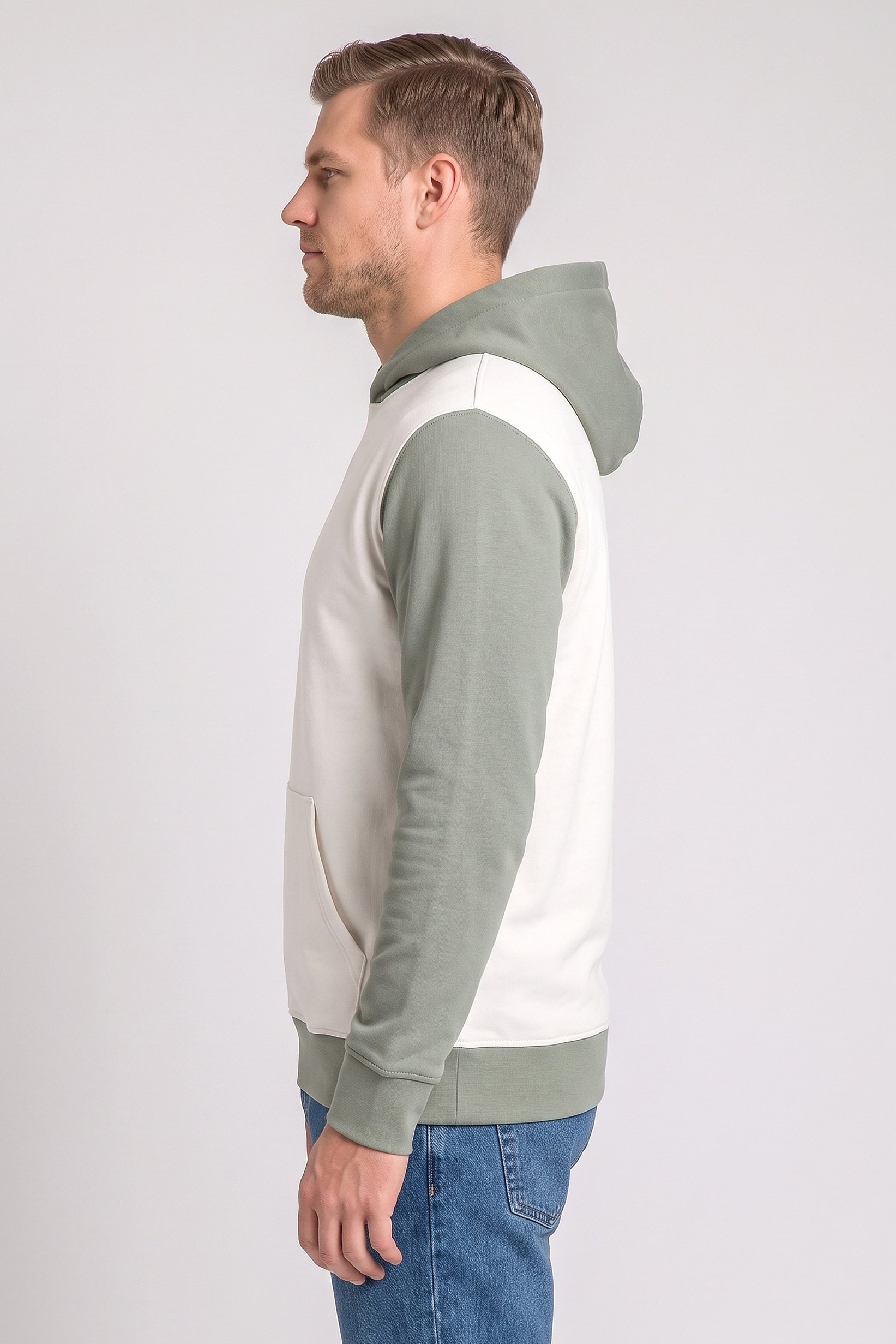 Men Solid Long Sleeve Hoodie, Multicolor