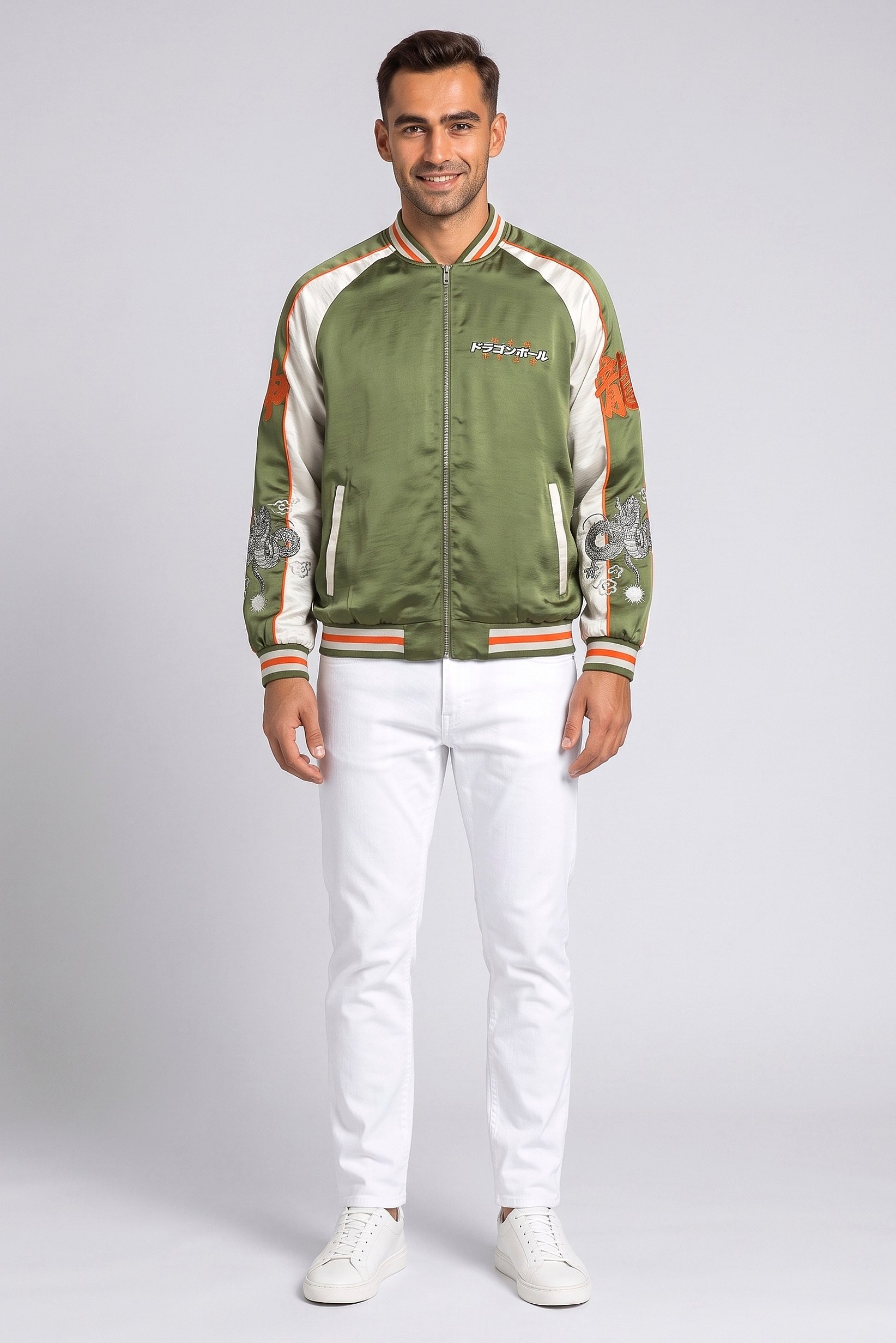 Celio x Dragon Ball Men Embroidered Jacket, Multicolor