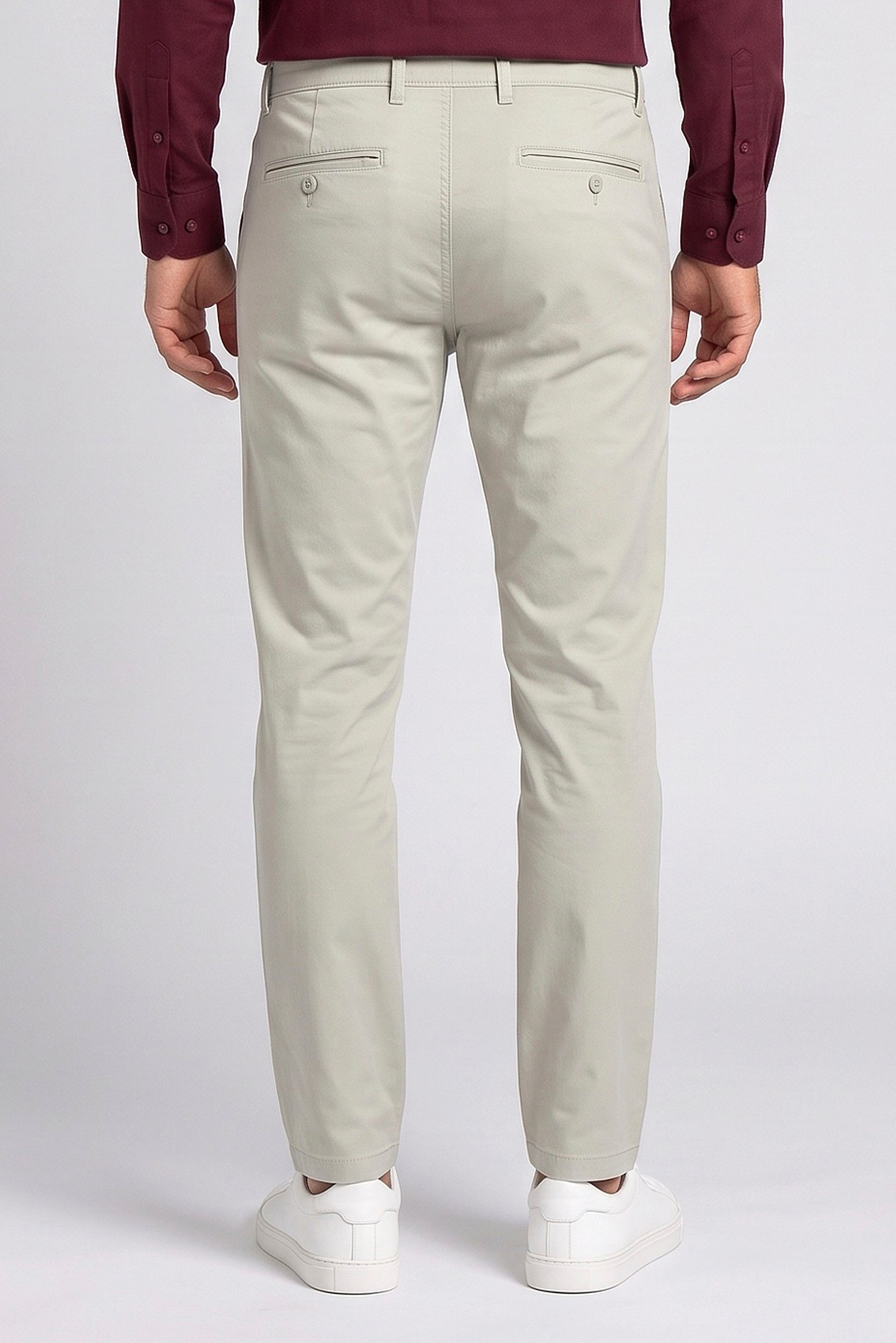Men Slim Fit Solid Chino Pants, Mint Green