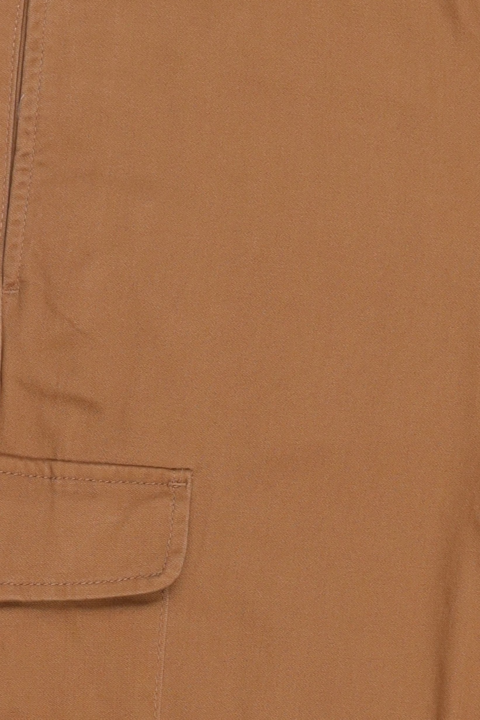 Men Slim Fit Solid Cargo Pants, Brown