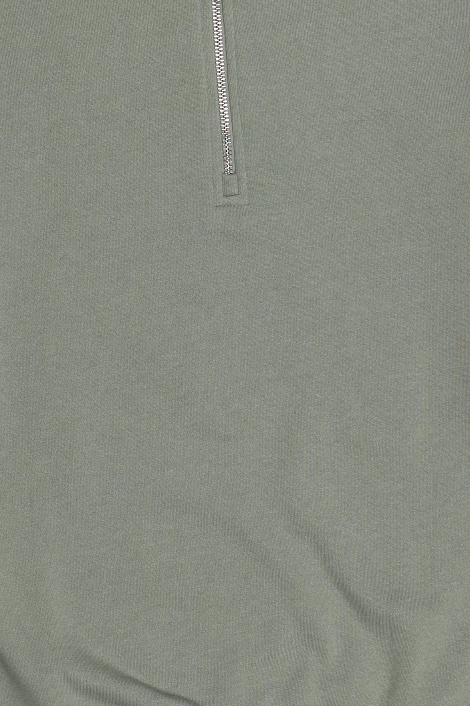 Men Mock Neck Long Sleeve Plain Sweatshirt, Sage Green