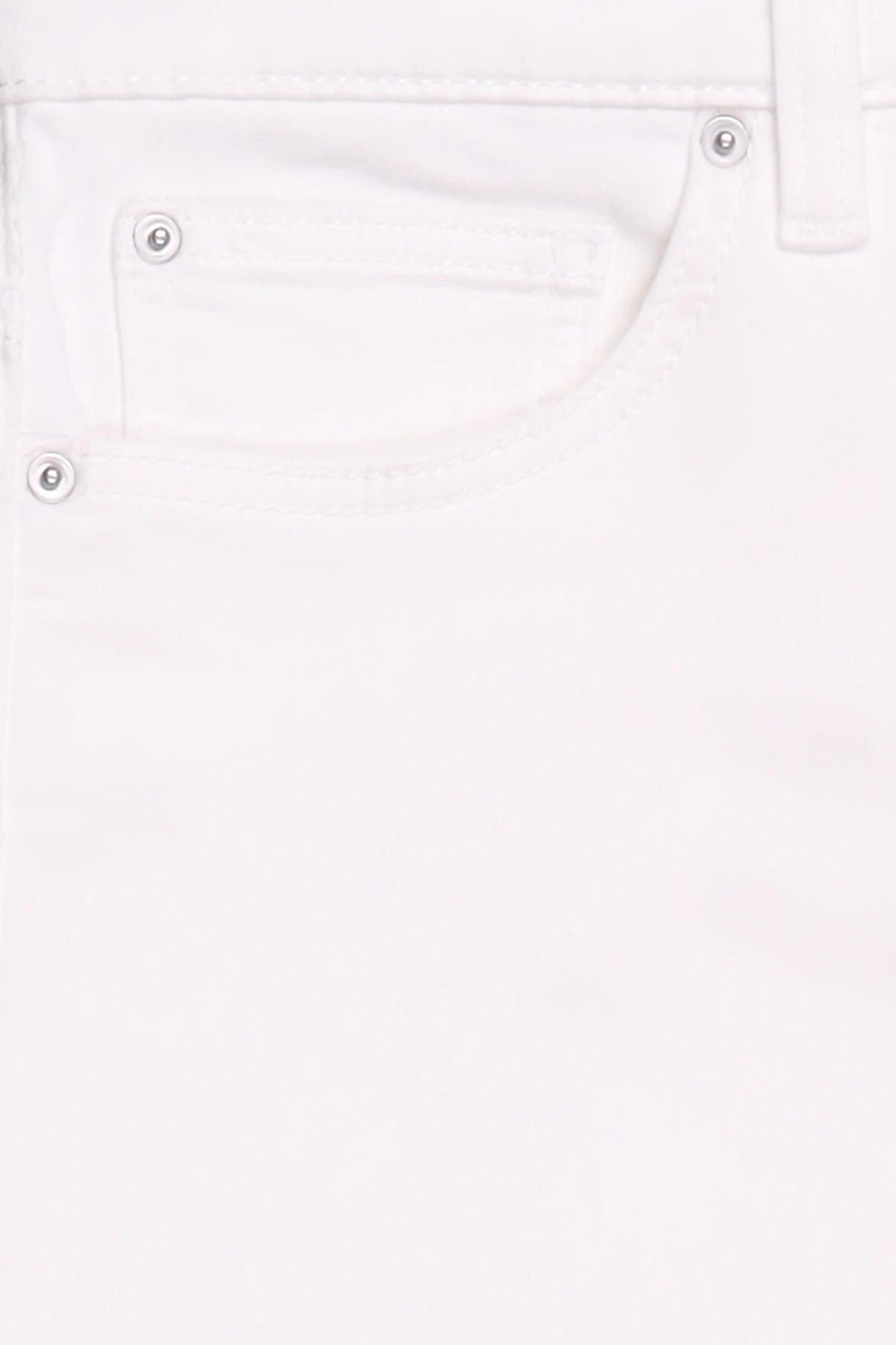 Men Solid Denim Shorts, White