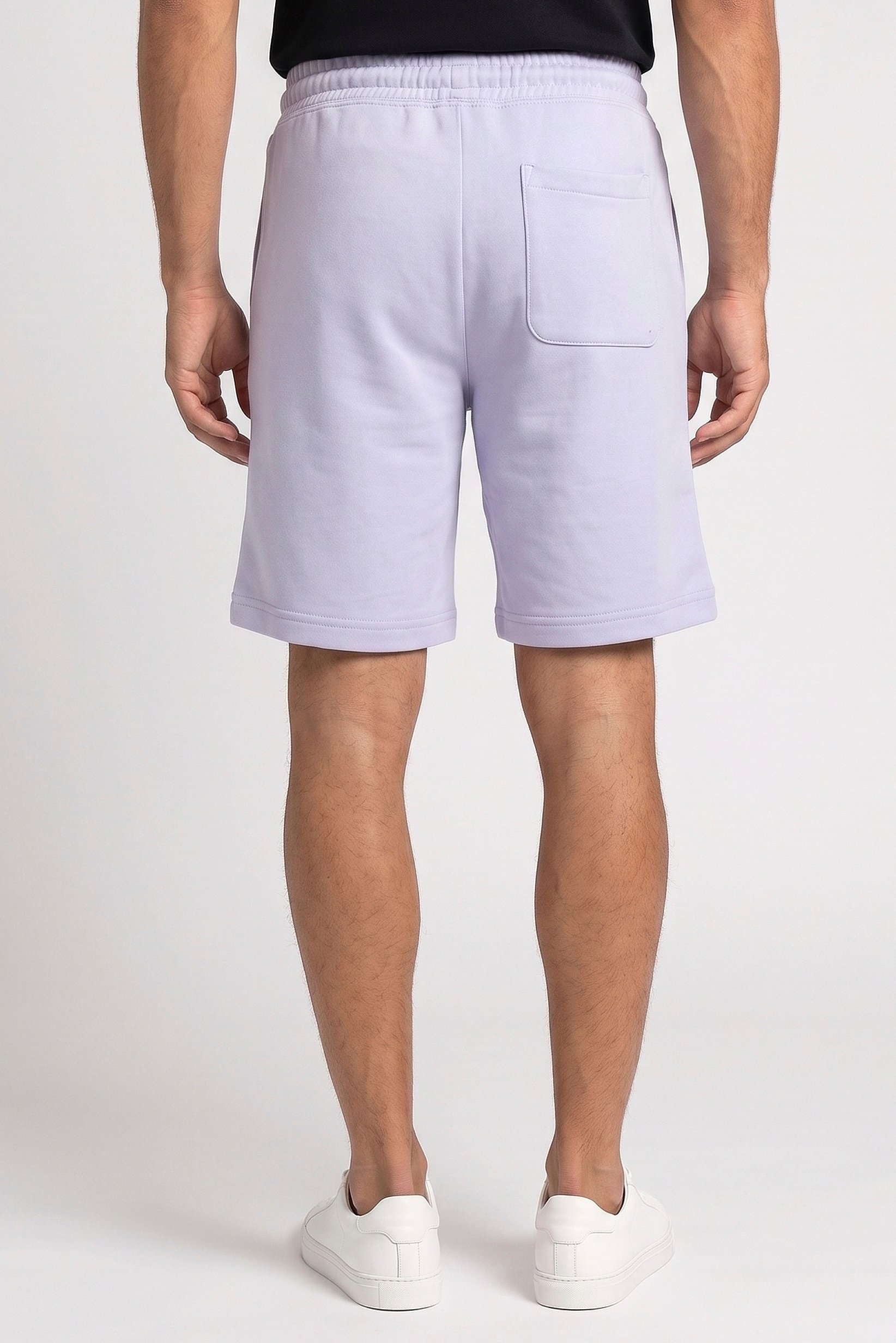 Men Solid Basic Shorts, Lavender