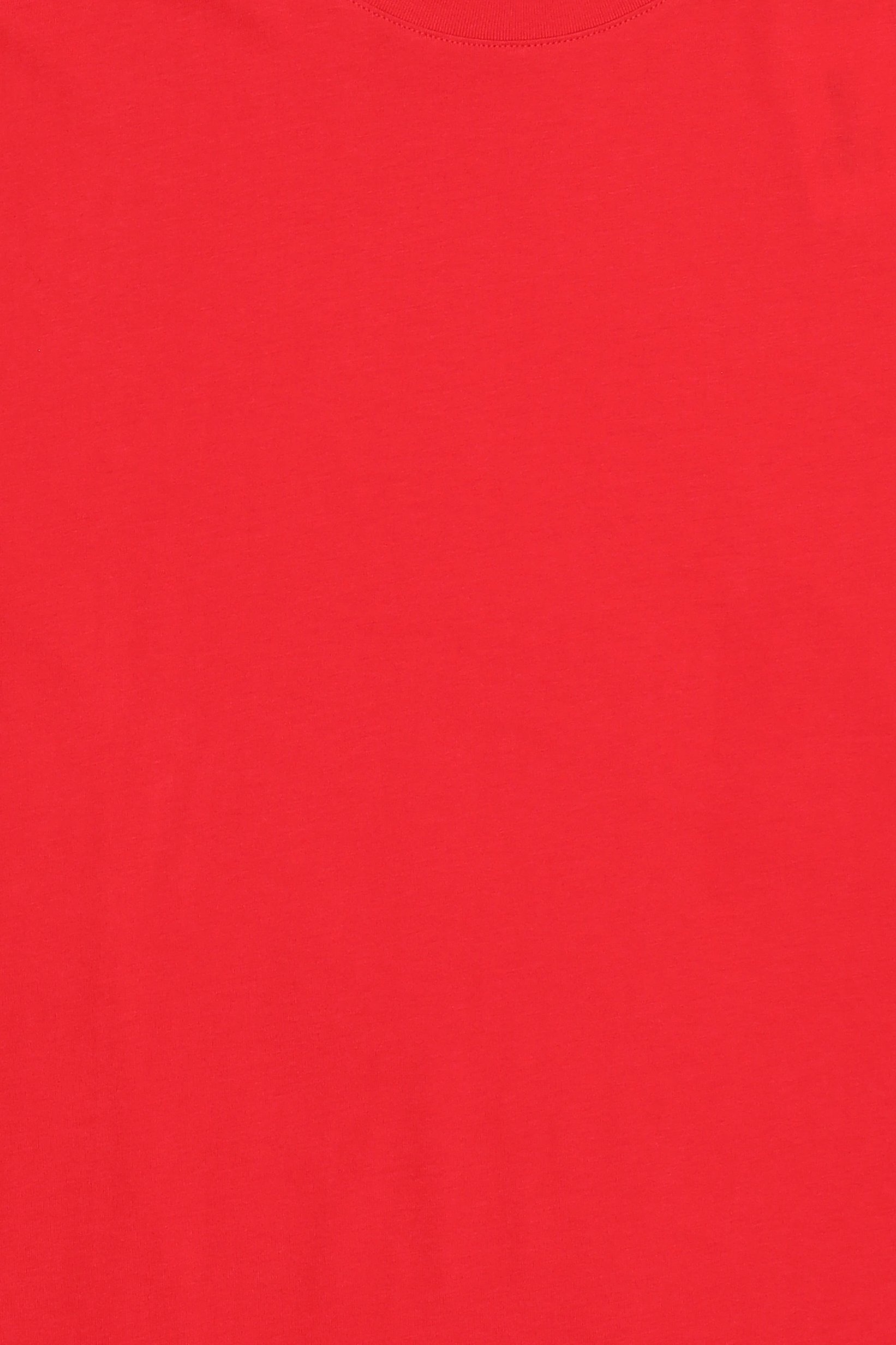 Men Crew Neck Short Sleeves Solid T-shirt, Red