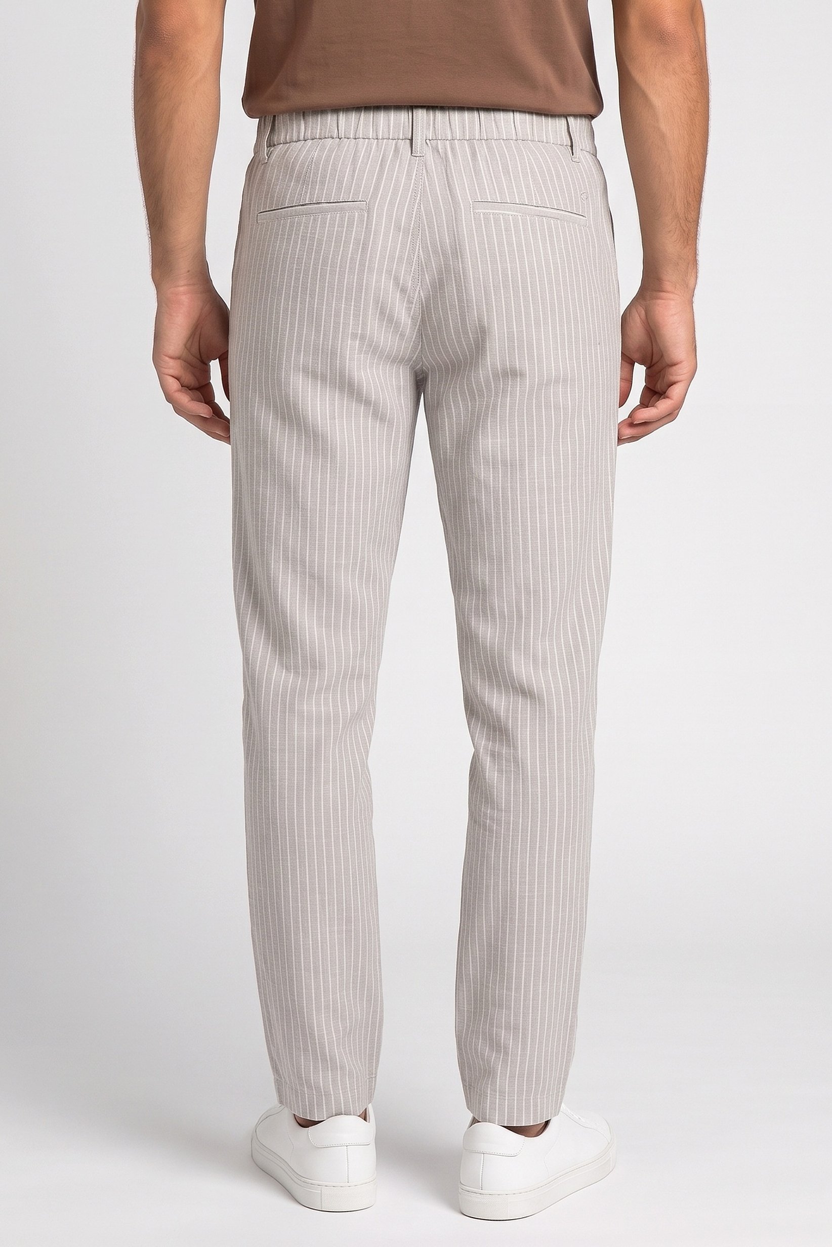 Men Regular Fit Stripe Chino Pants, Multicolor