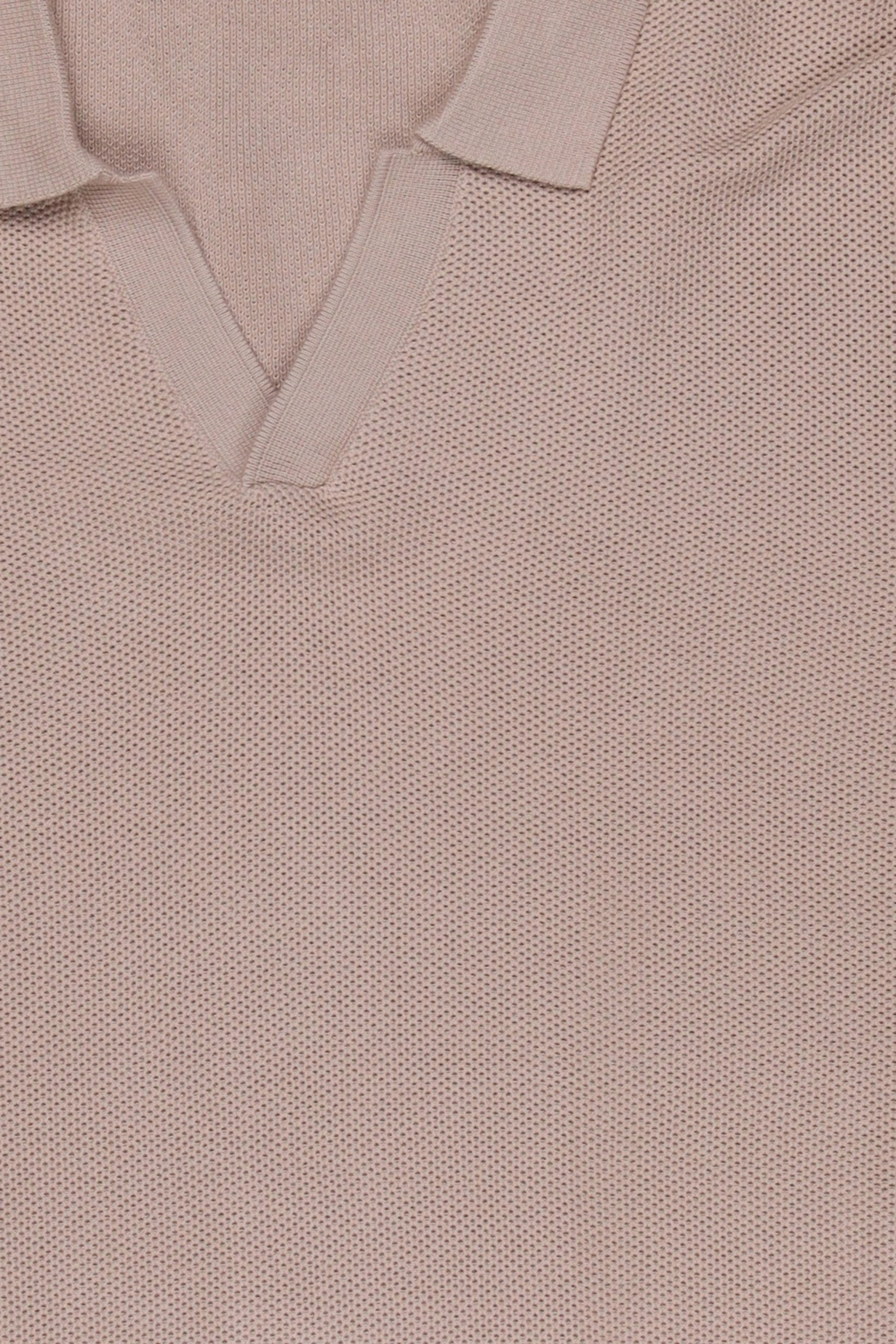 Men Regular Fit Textured Short Sleeve Polo Shirt, Beige