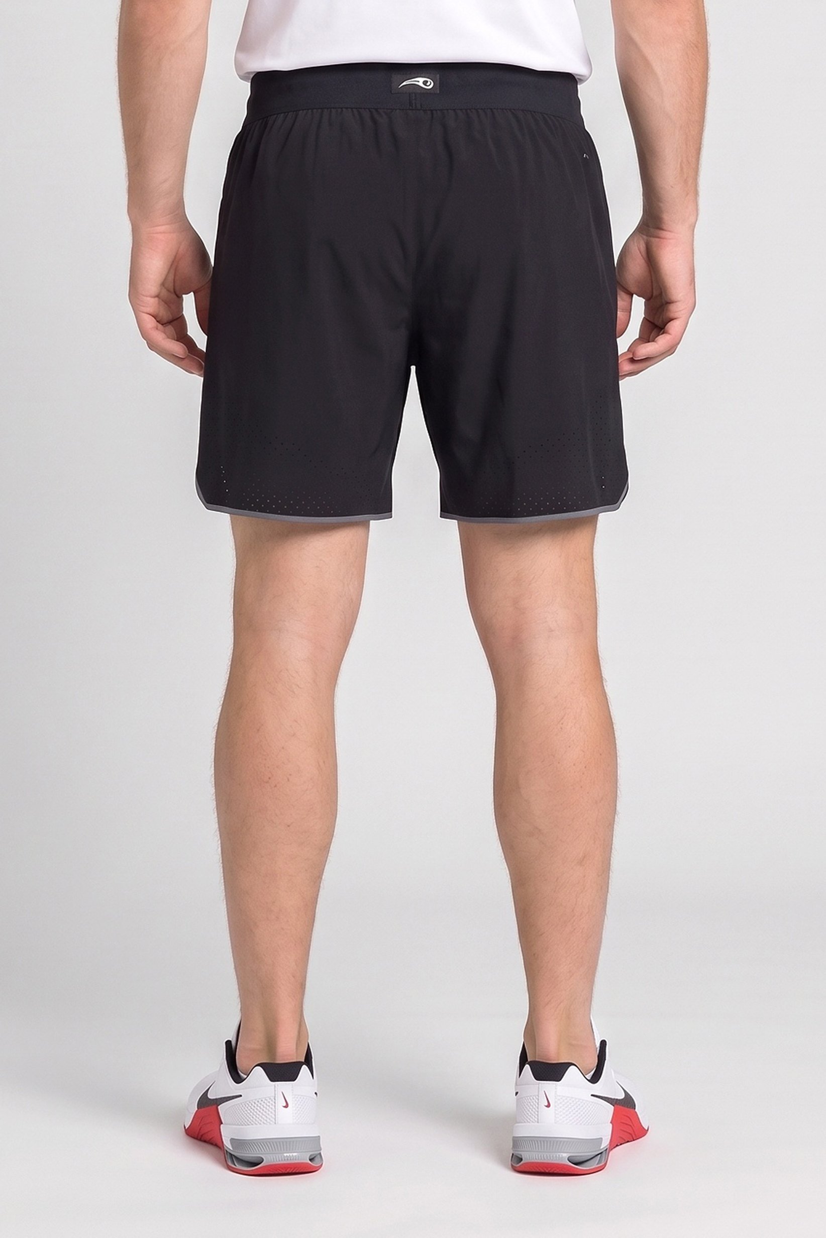 Celio x Tyson Men Regular Fit Brand Logo Shorts, Black